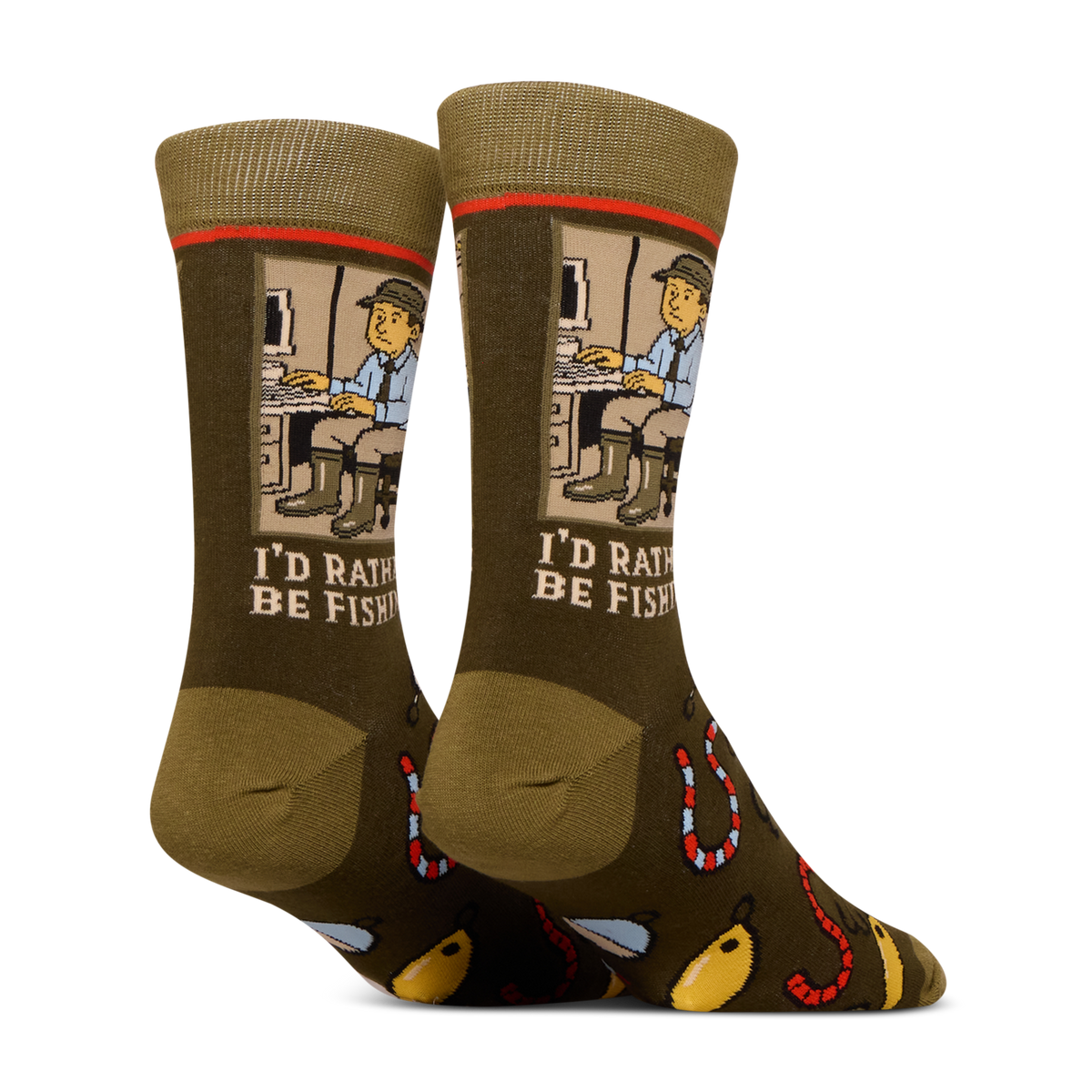 I'd Rather Be Fishing Crew Socks