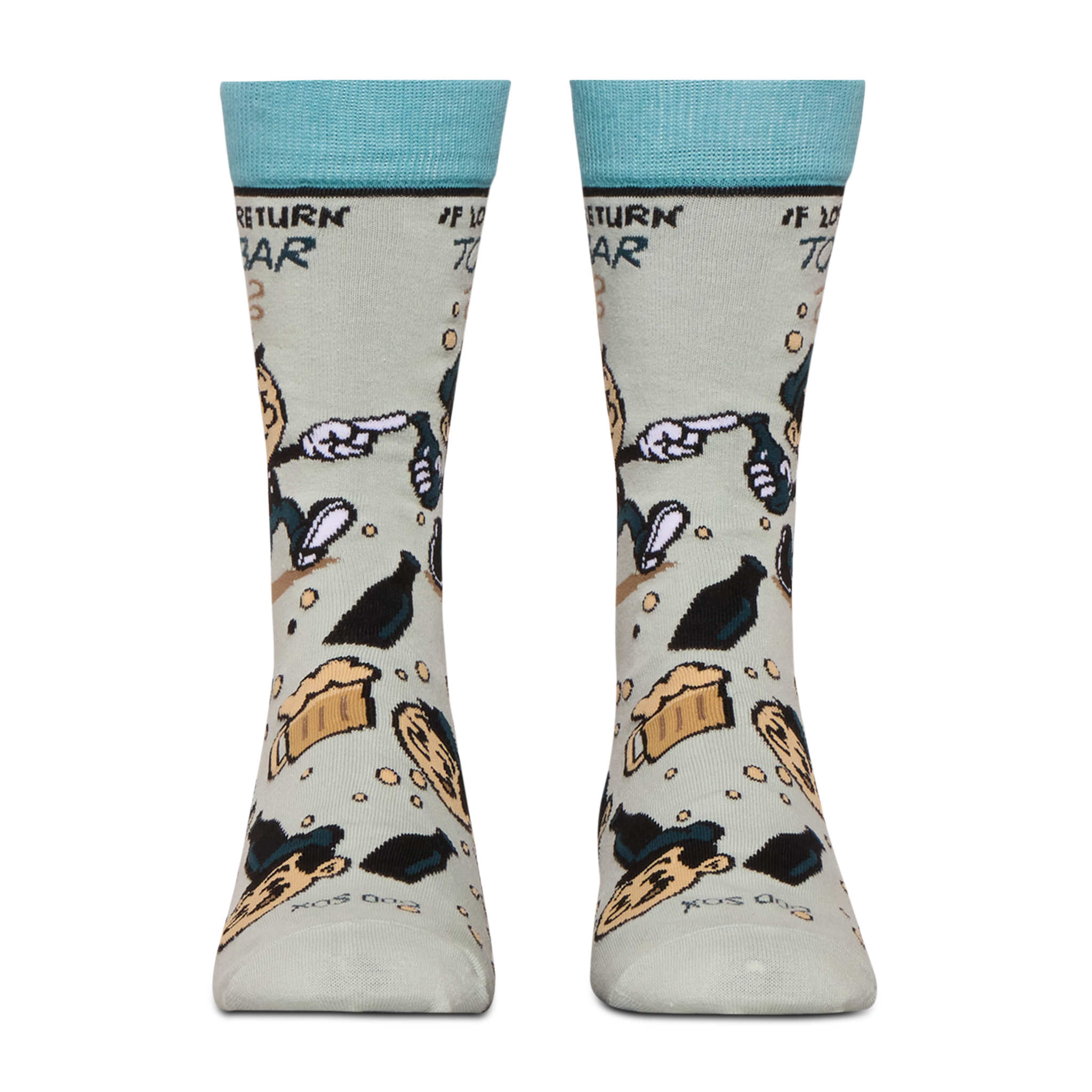 If Lost Return To Bar Crew Socks