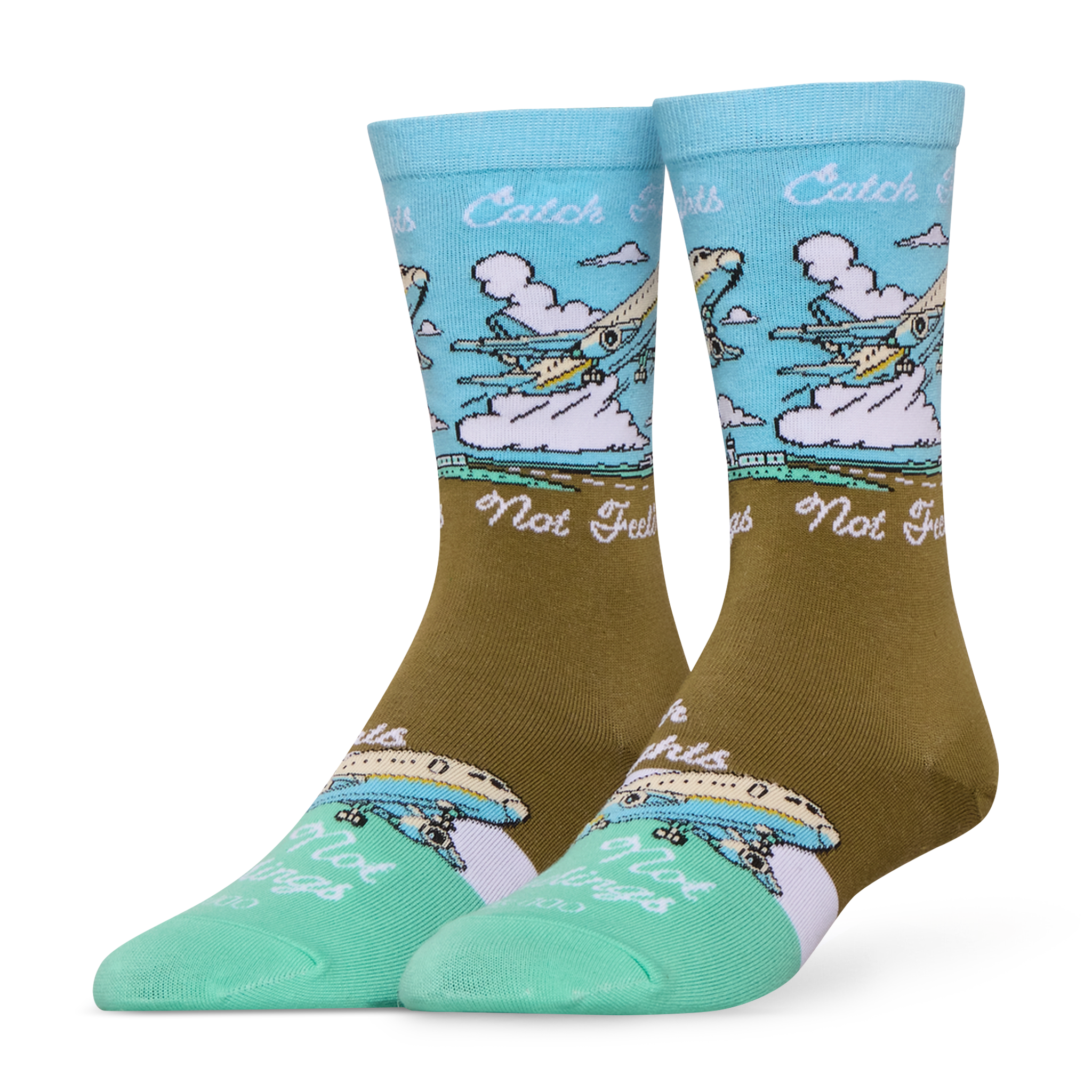 Catch Flights, Not Feelings Crew Socks