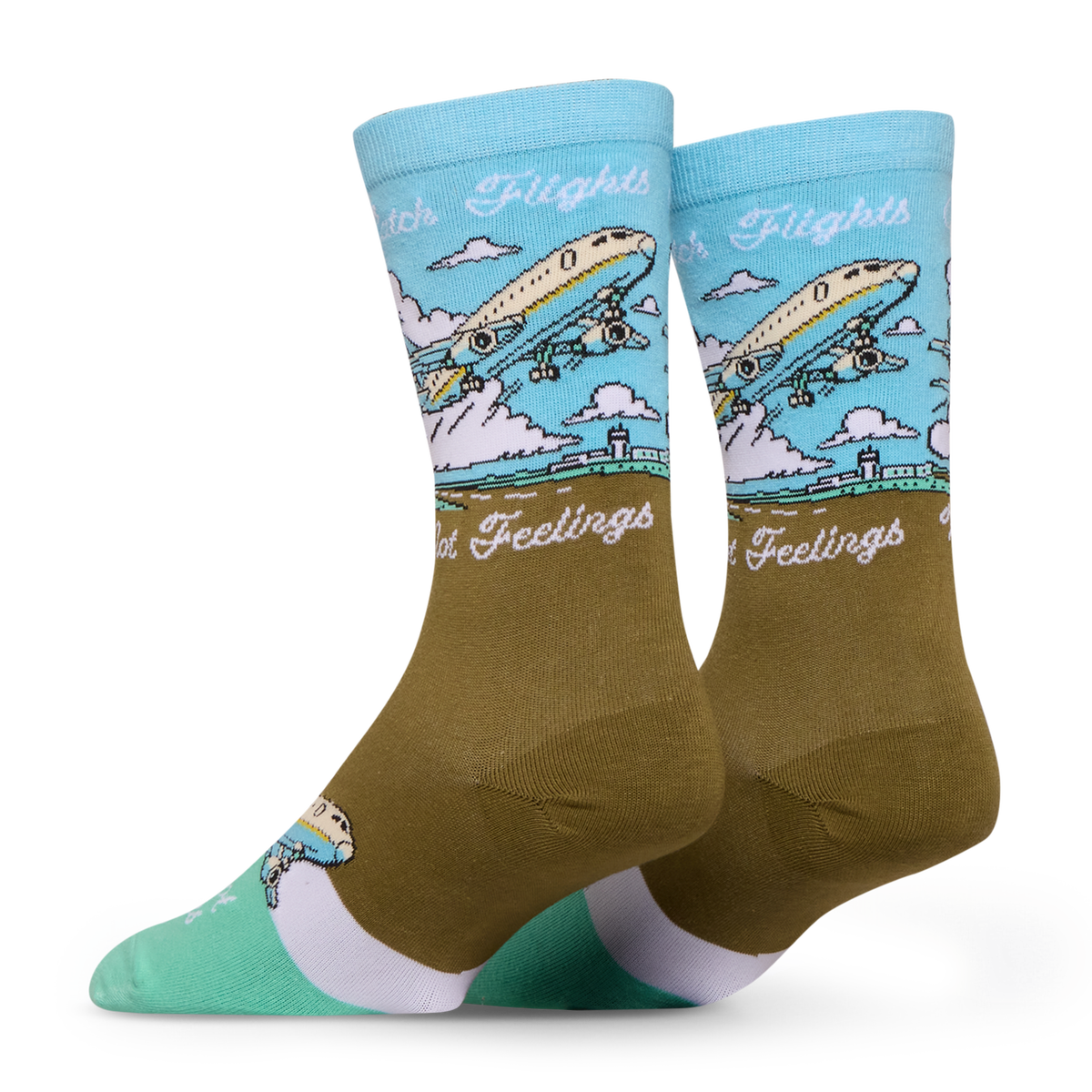 Catch Flights, Not Feelings Crew Socks