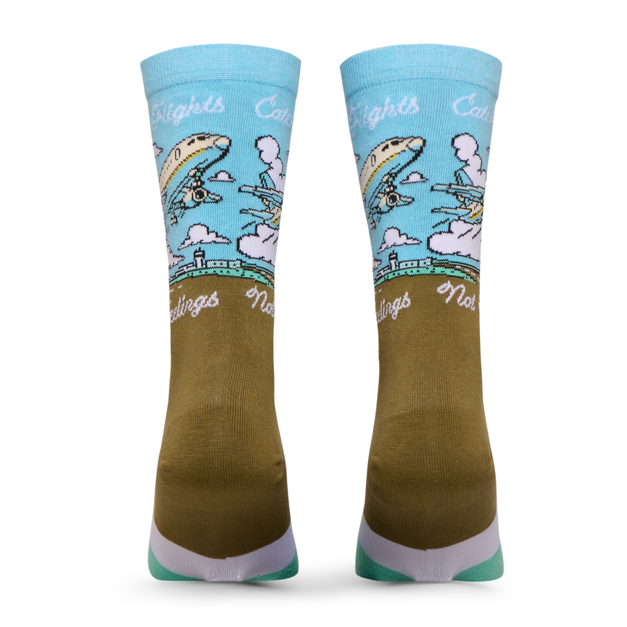 Catch Flights, Not Feelings Crew Socks