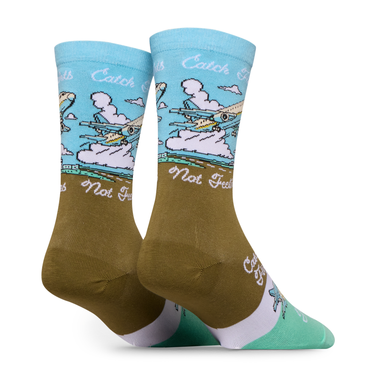 Catch Flights, Not Feelings Crew Socks