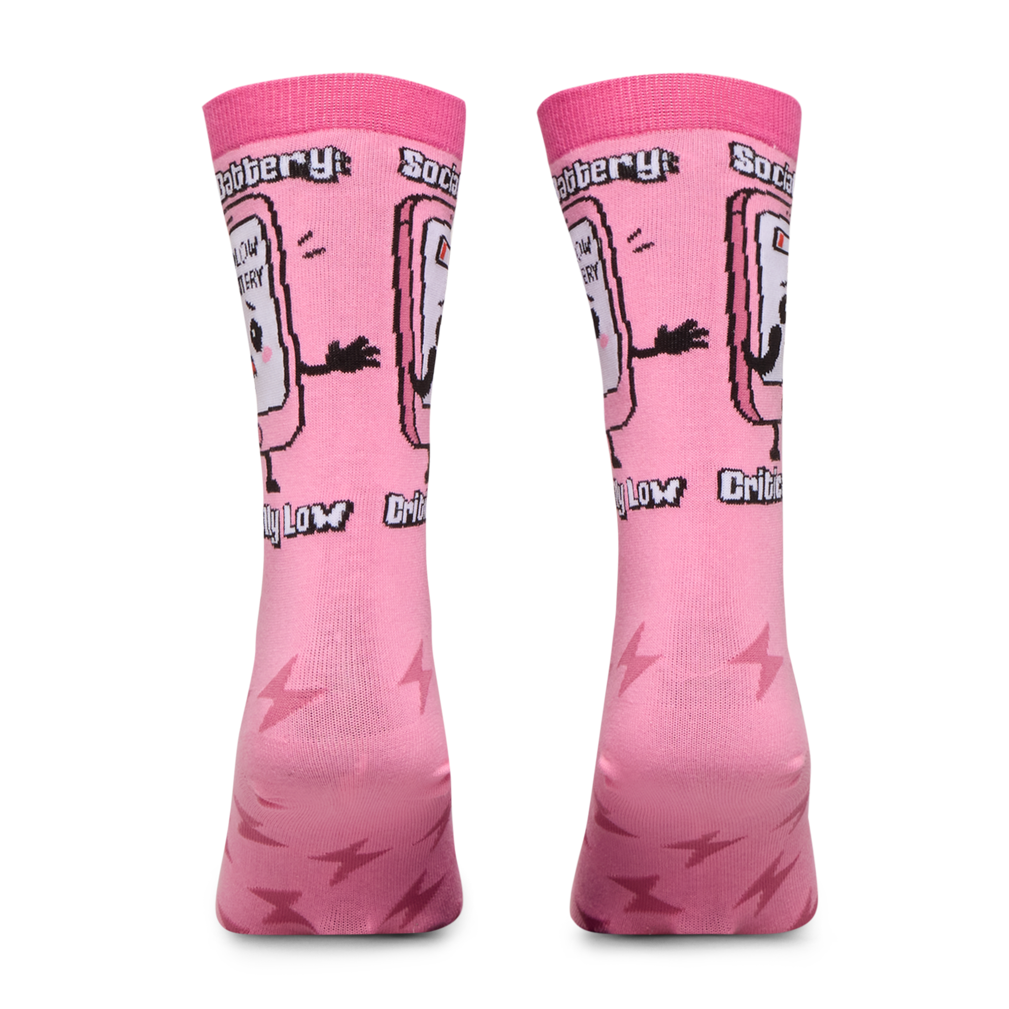 Social Battery Low Crew Socks