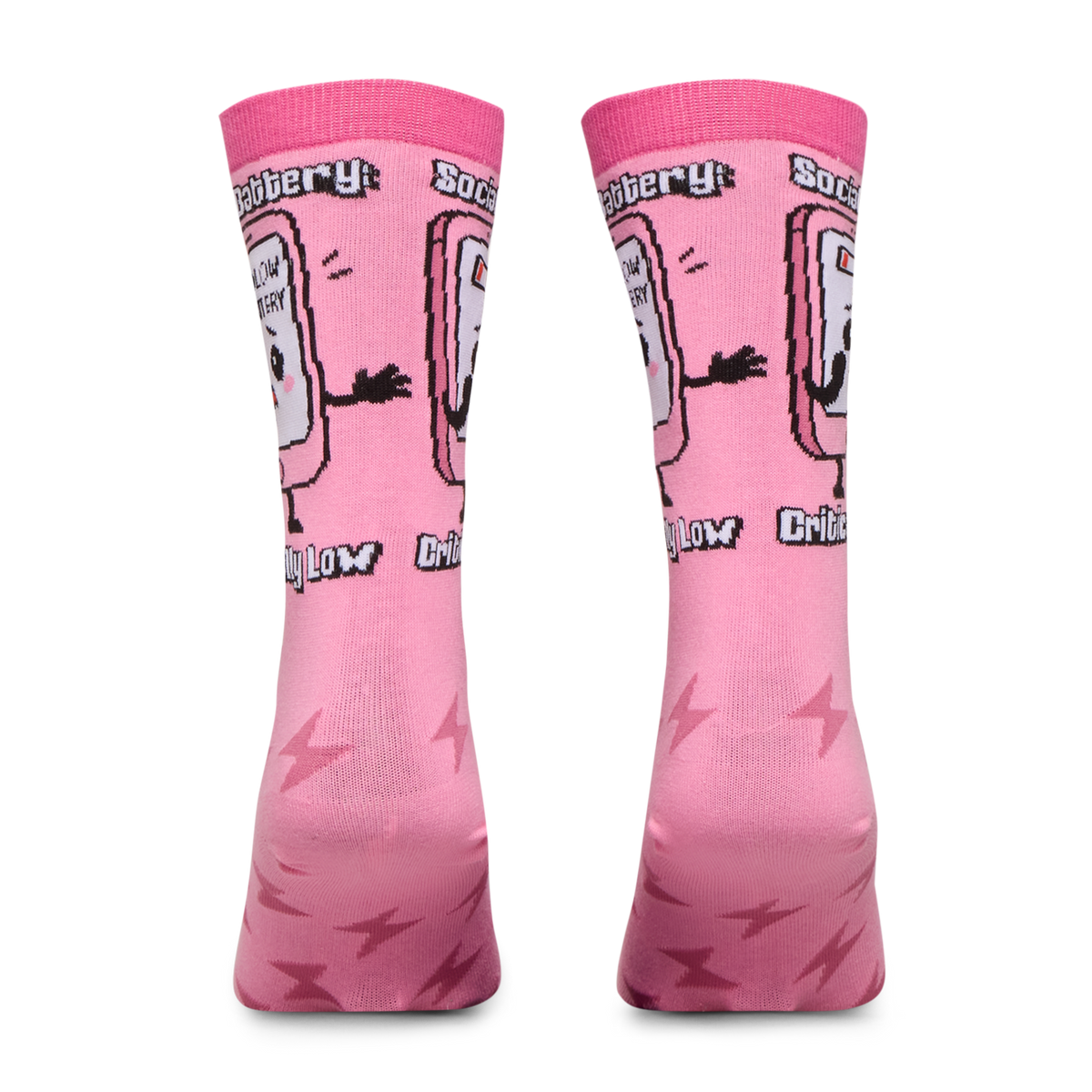 Social Battery Low Crew Socks