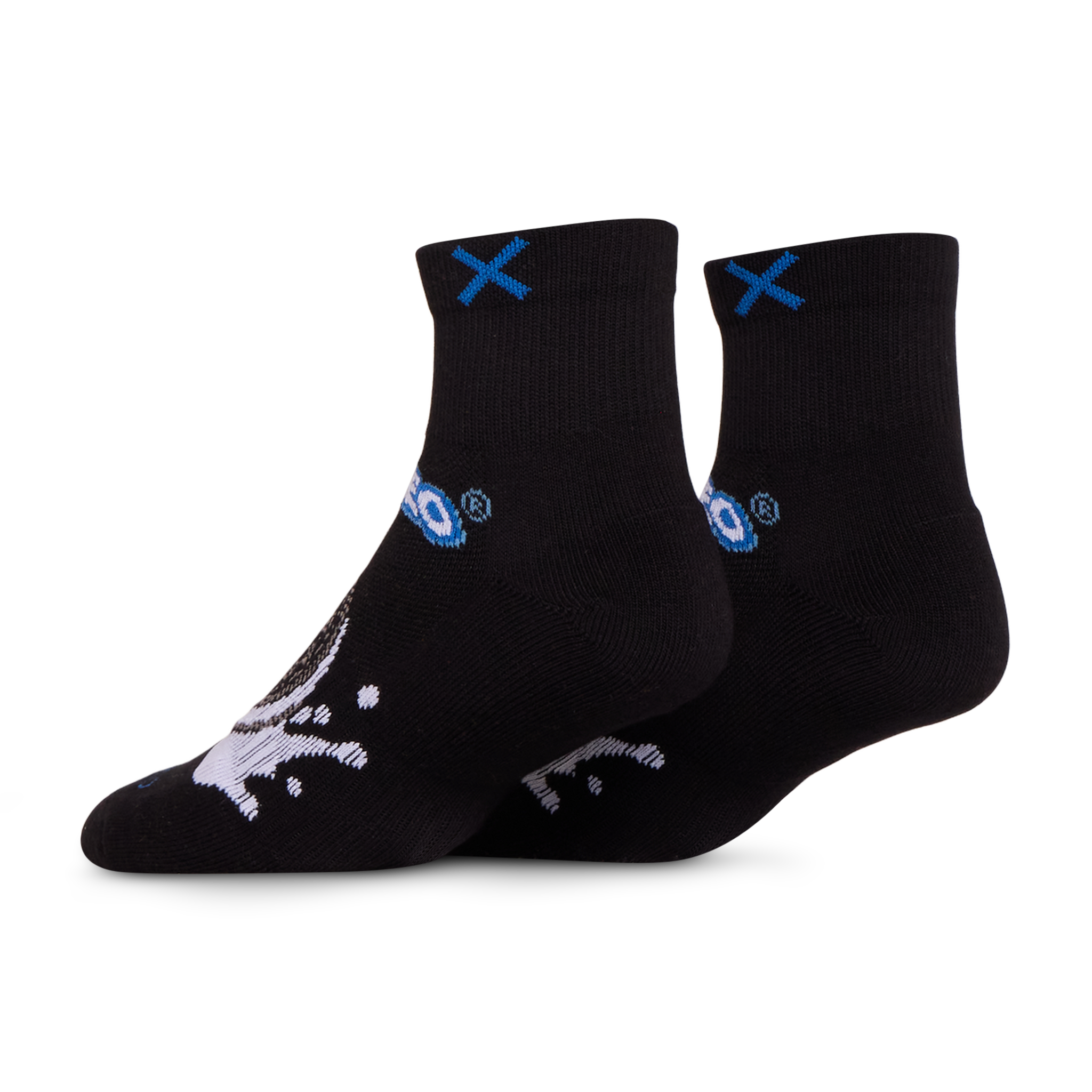 Oreo Black Quarter Socks