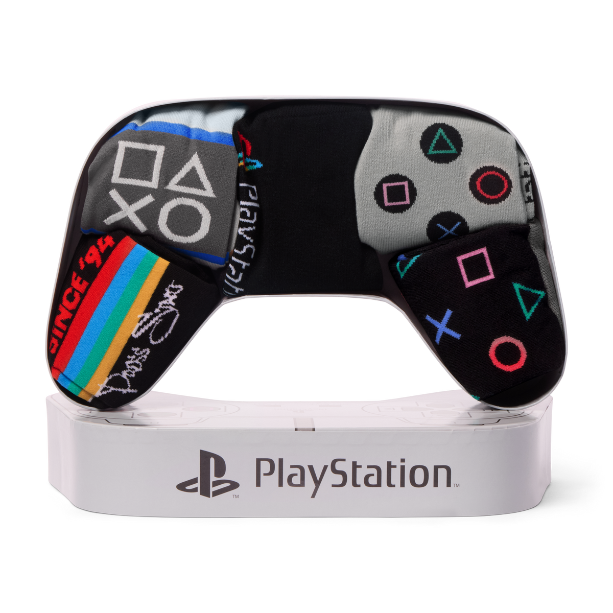 PlayStation Controller 5-Pack Crew Socks Gift Set
