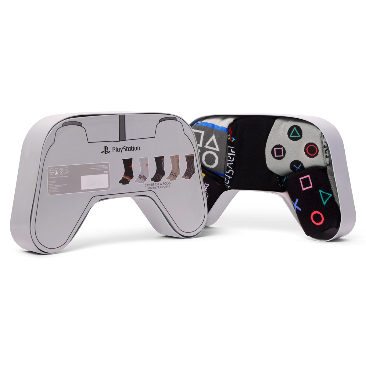 PlayStation Controller 5-Pack Crew Socks Gift Set