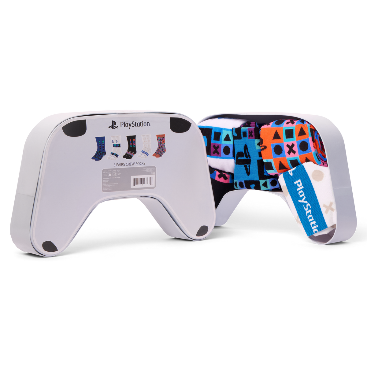 PlayStation Controller 5-Pack Crew Socks Gift Set