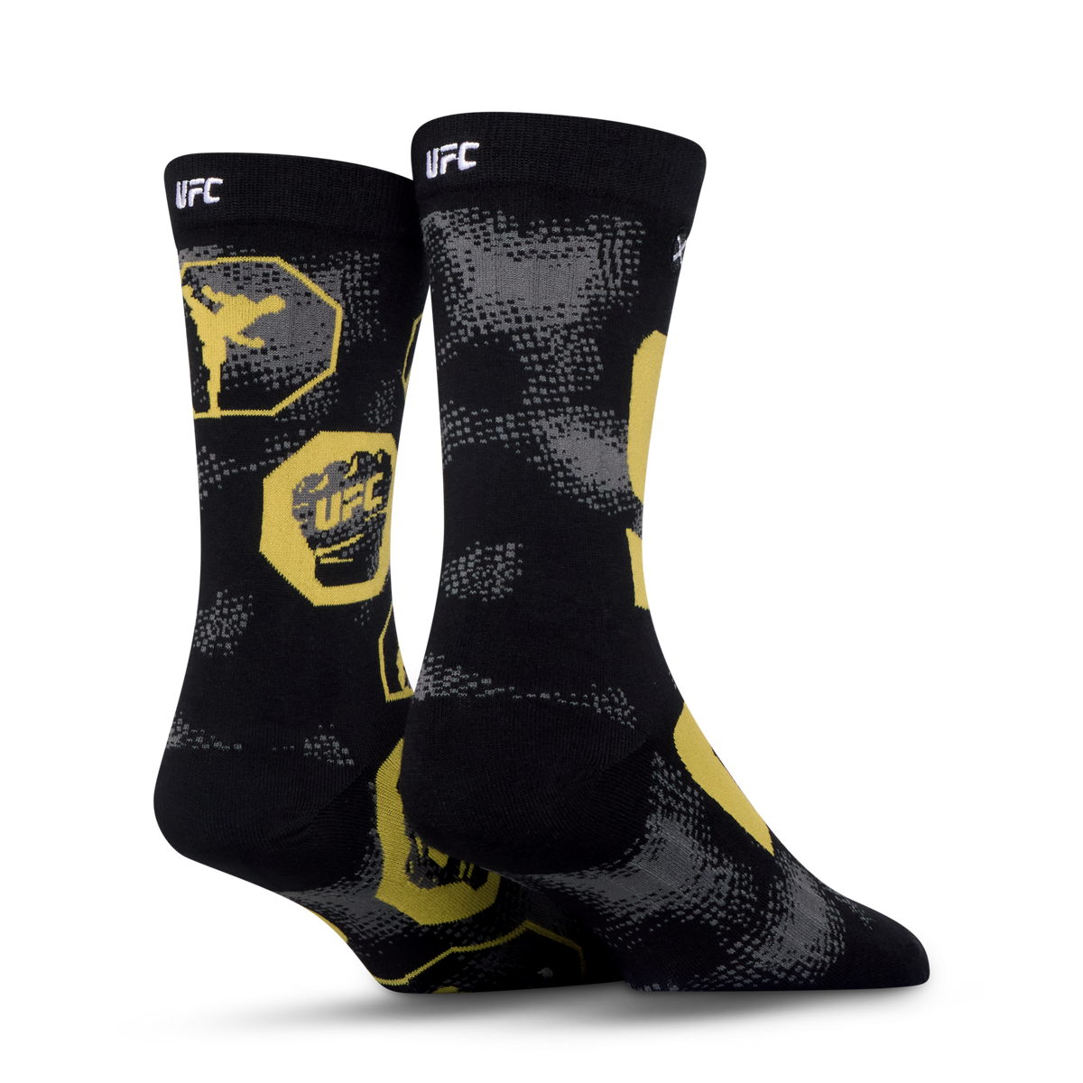 UFC Split Gold & Black Crew Socks