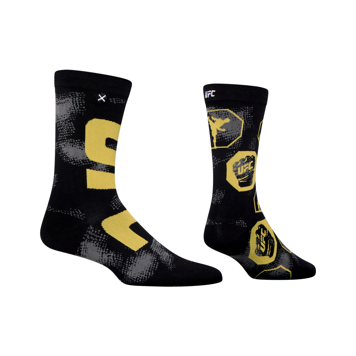 UFC Split Gold & Black Crew Socks