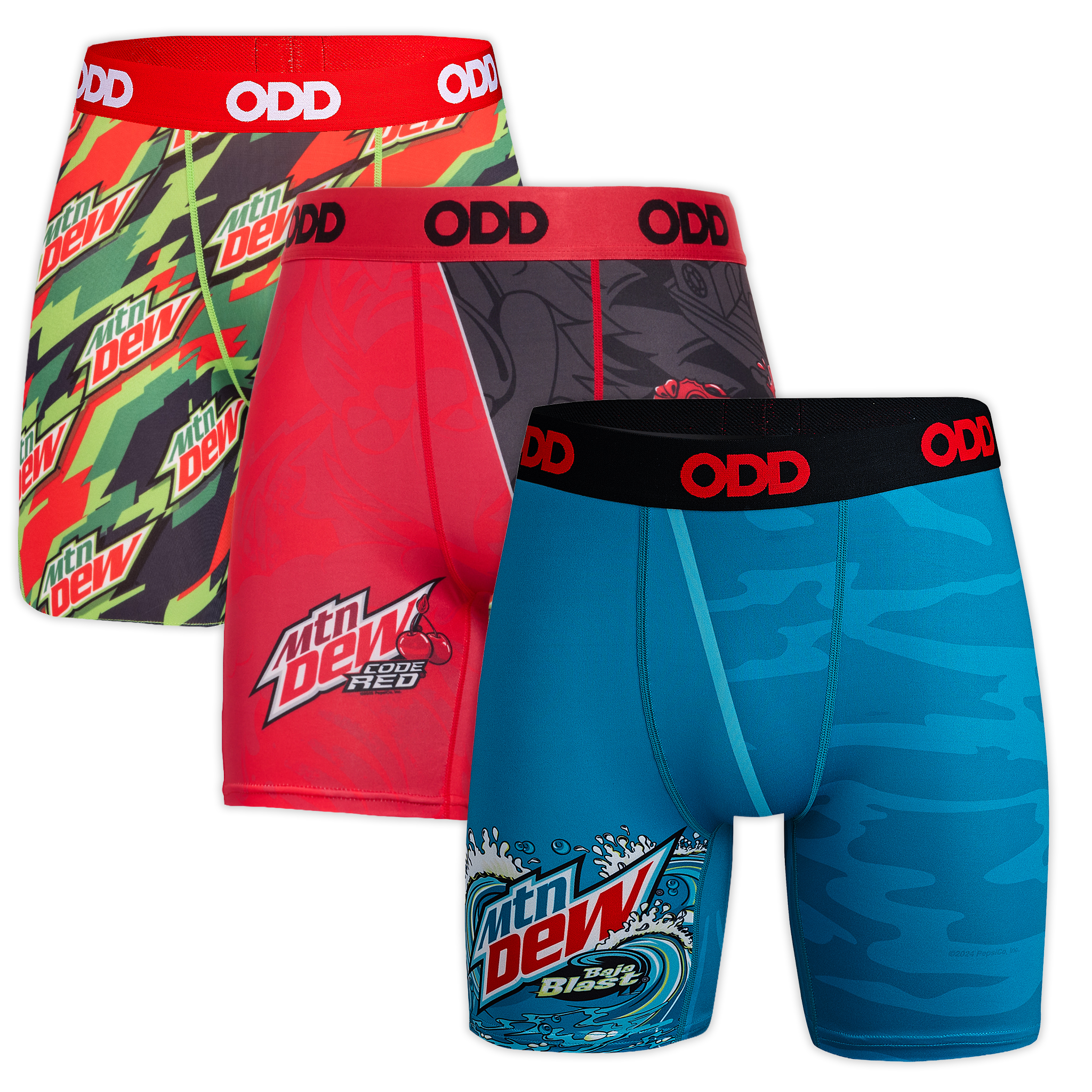 Mountain Dew Men's Boxer Brief 3-Pack