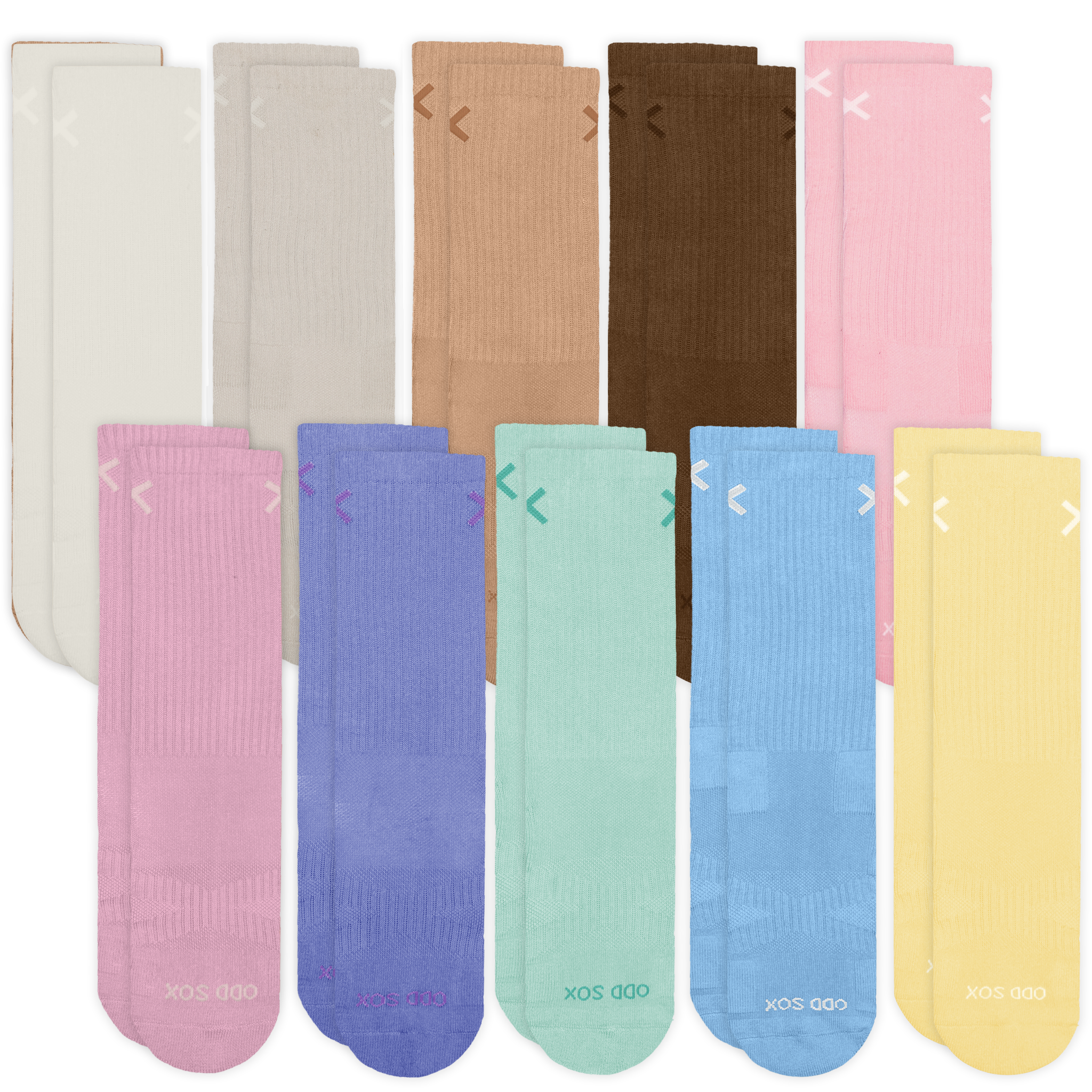 Basix Women's Everyday Crew Socks — 10-Pack