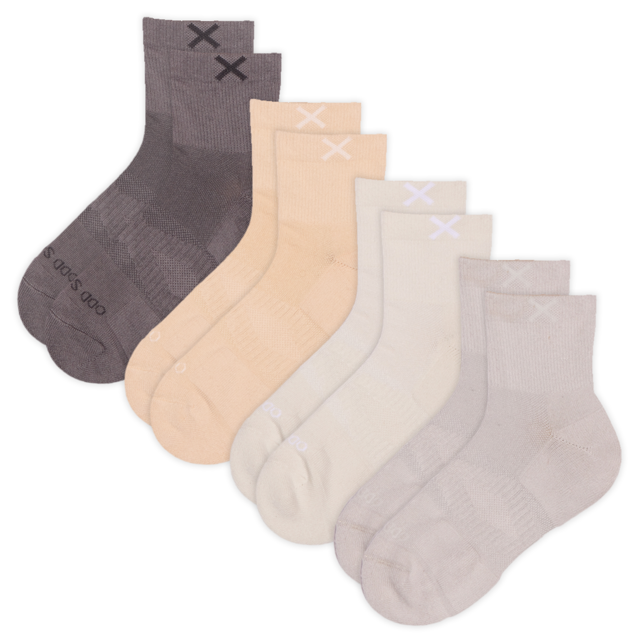 Basix Men's Everyday Quarter Socks — 4-Pack