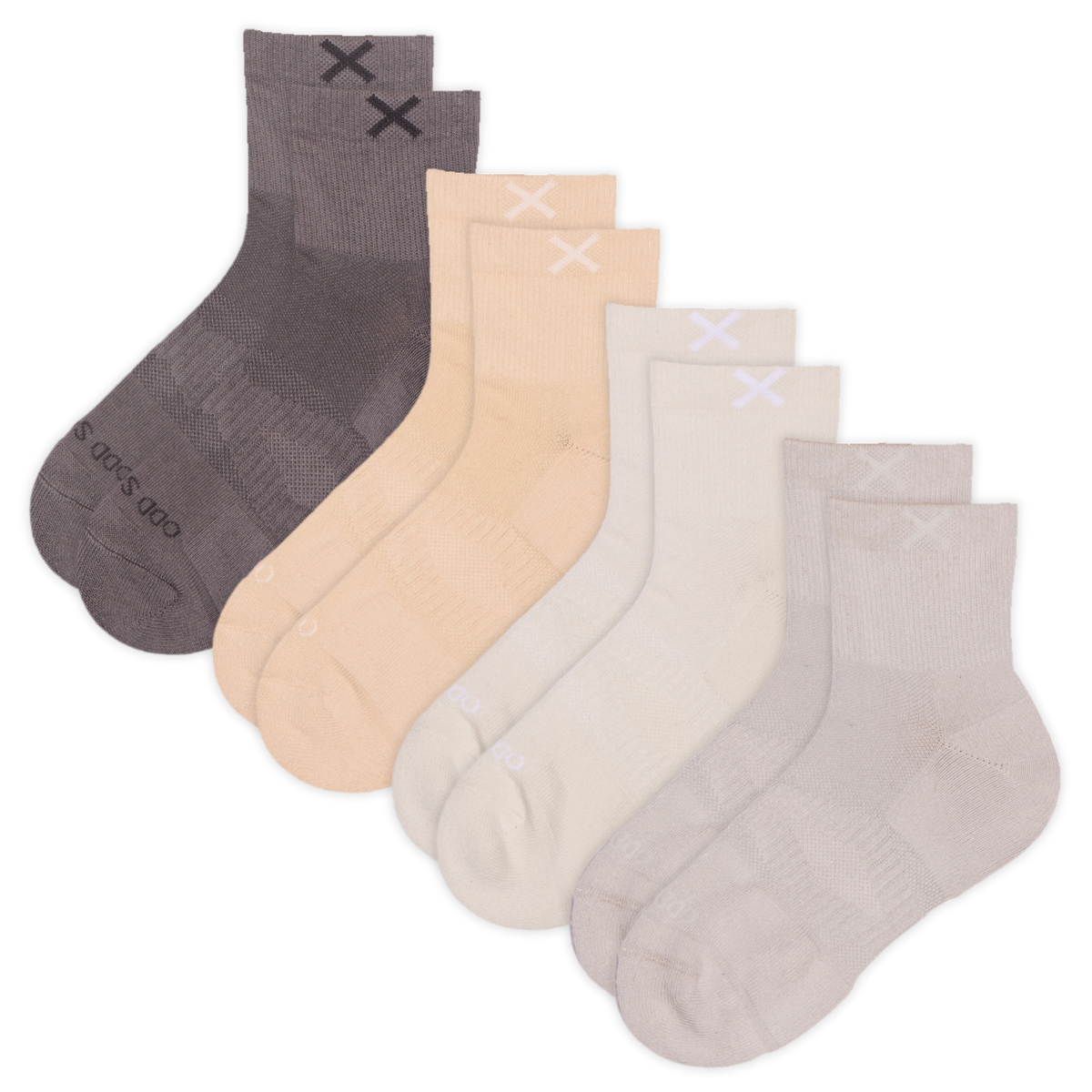 Basix Men's Everyday Quarter Socks — 4-Pack