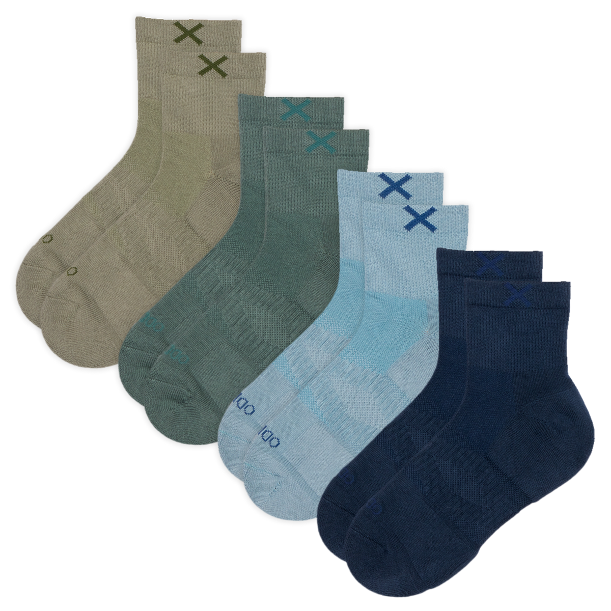 Basix Men's Everyday Quarter Socks — 4-Pack