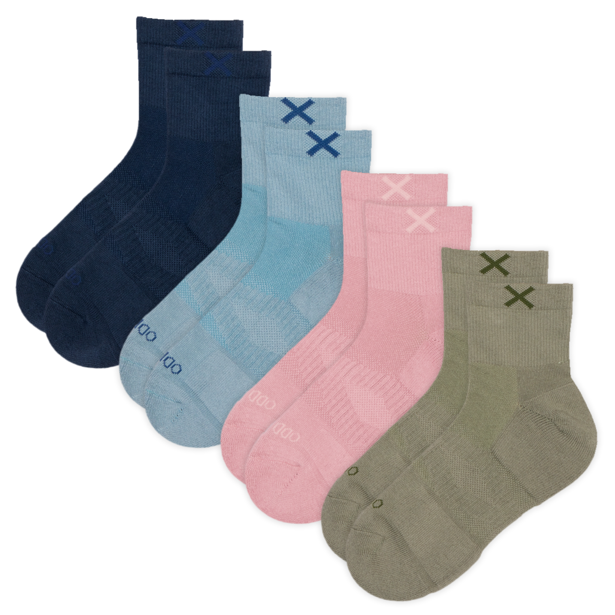 Basix Men's Everyday Quarter Socks — 4-Pack