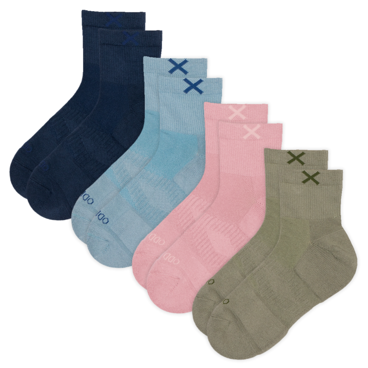 Basix Men's Everyday Quarter Socks — 4-Pack