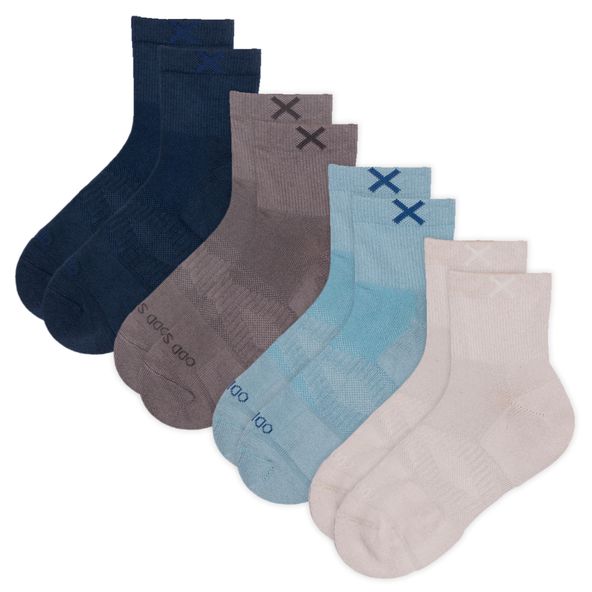 Basix Men's Everyday Quarter Socks — 4-Pack
