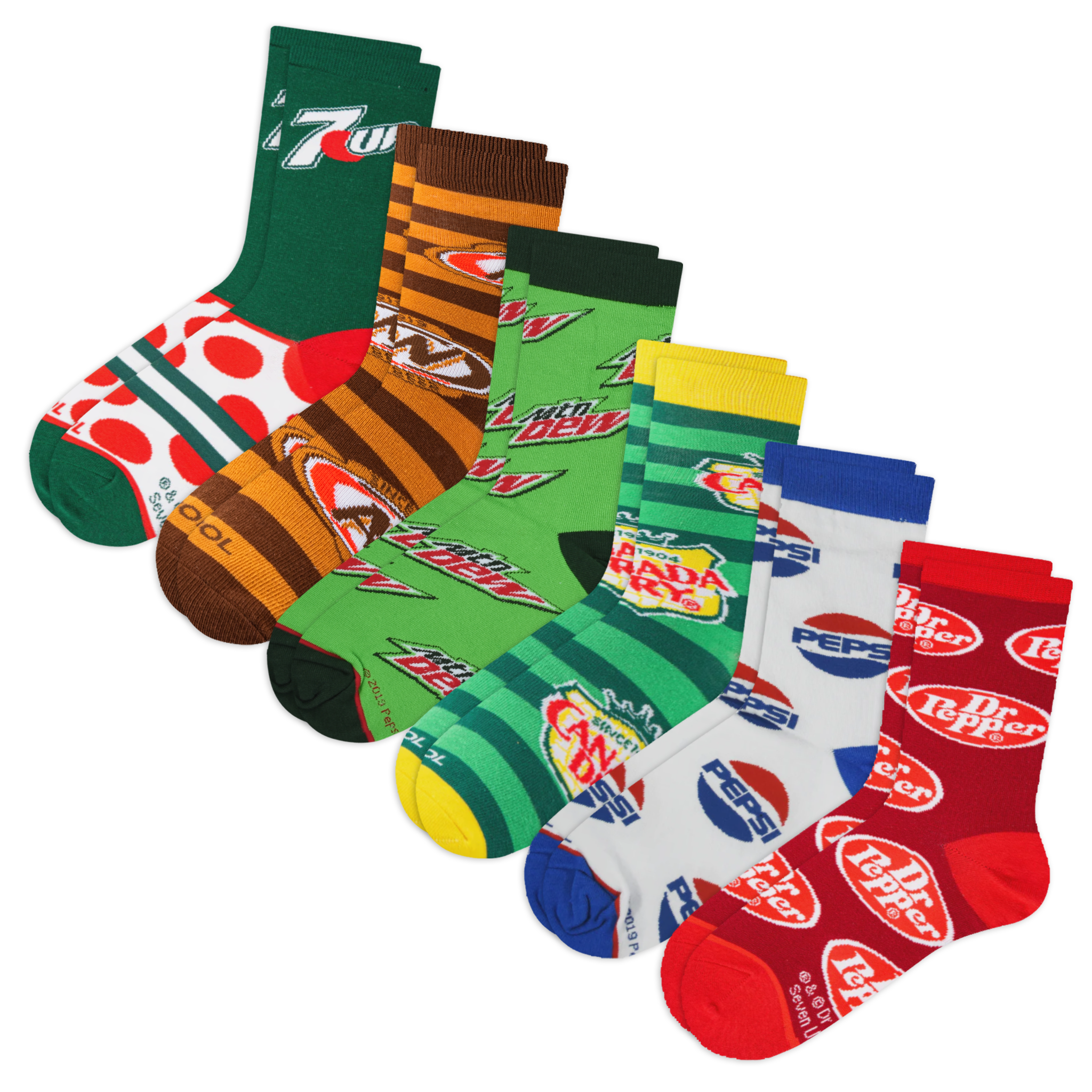 Retro Soda Men's Crew Socks 6-Pack