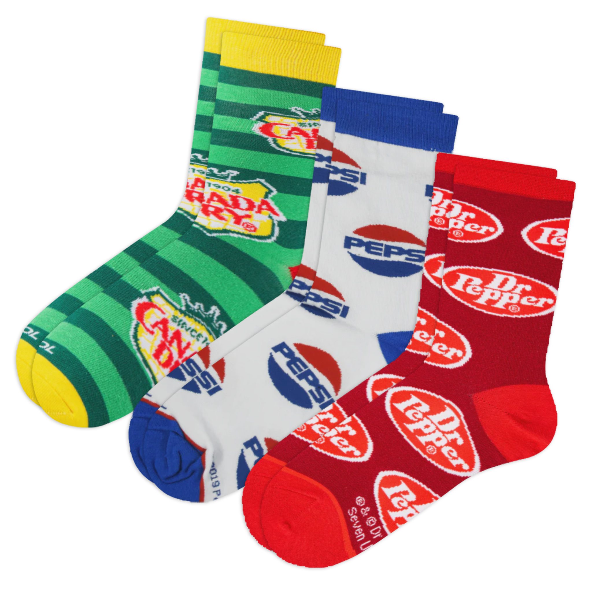 Retro Soda Men's Crew Socks 6-Pack
