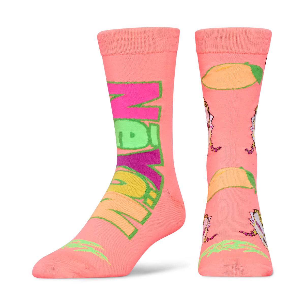 Riff Raff Mango Neyon Split Crew Socks