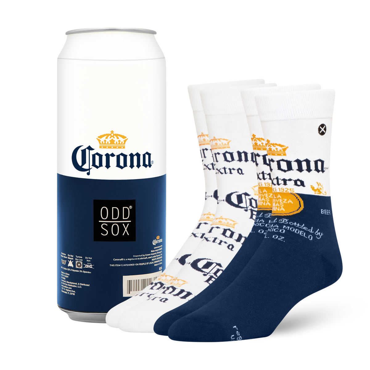 ODDMART Corona Crew Socks 2-Pack
