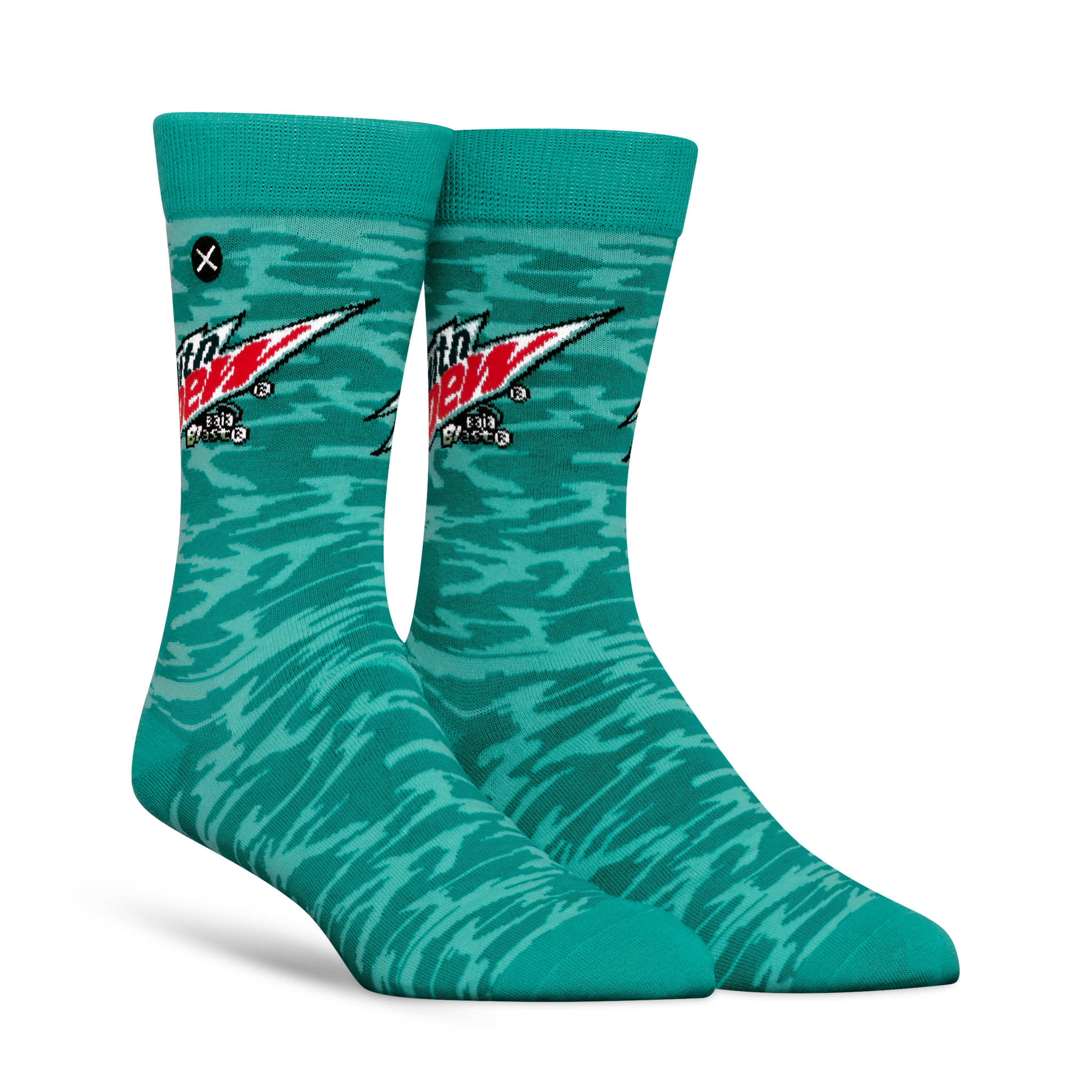 ODDMART Mountain Dew Baja Blast Crew Socks 2-Pack