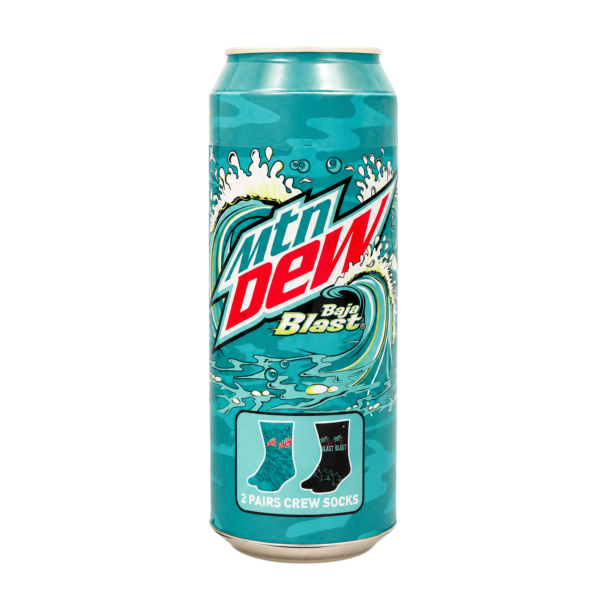 ODDMART Mountain Dew Baja Blast Crew Socks 2-Pack