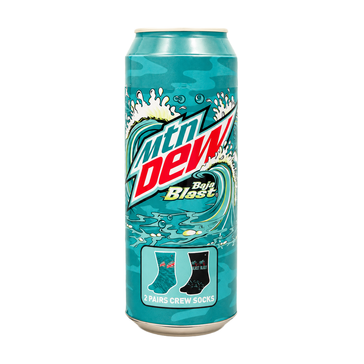 ODDMART Mountain Dew Baja Blast Crew Socks 2-Pack