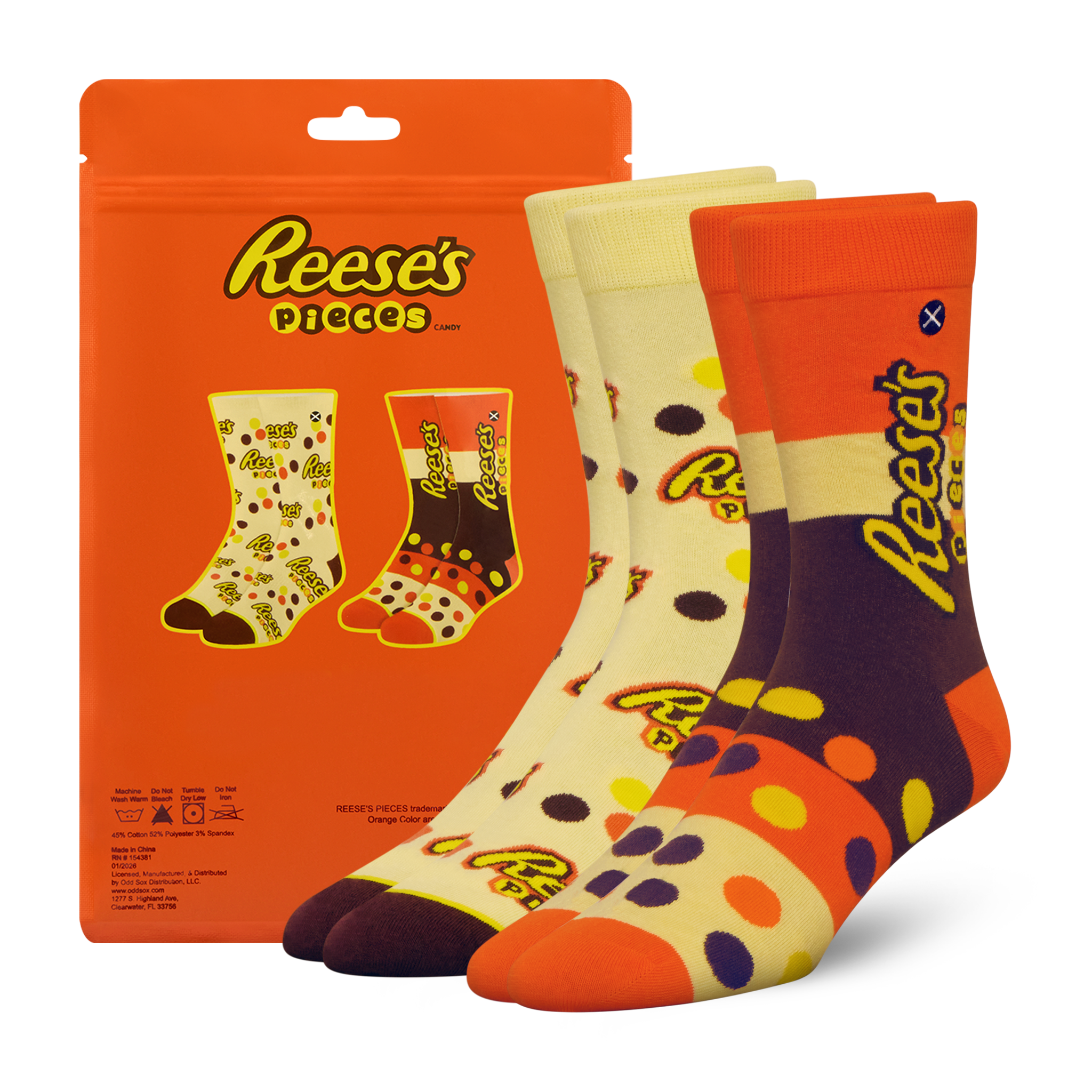 ODDMART Reese's Pieces Crew Socks 2-Pack