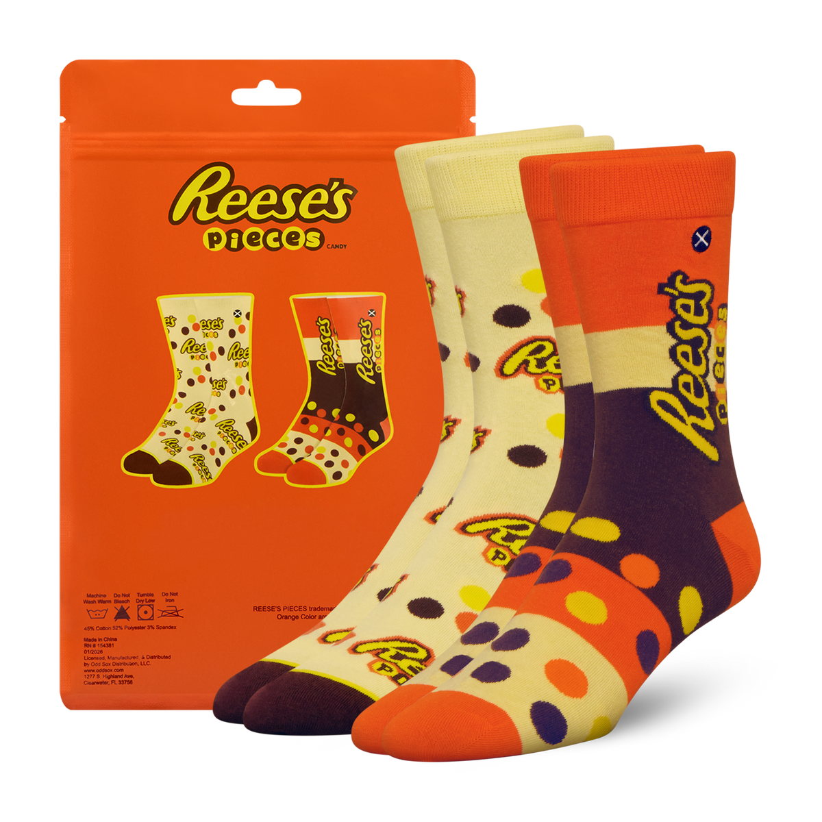 ODDMART Reese's Pieces Crew Socks 2-Pack
