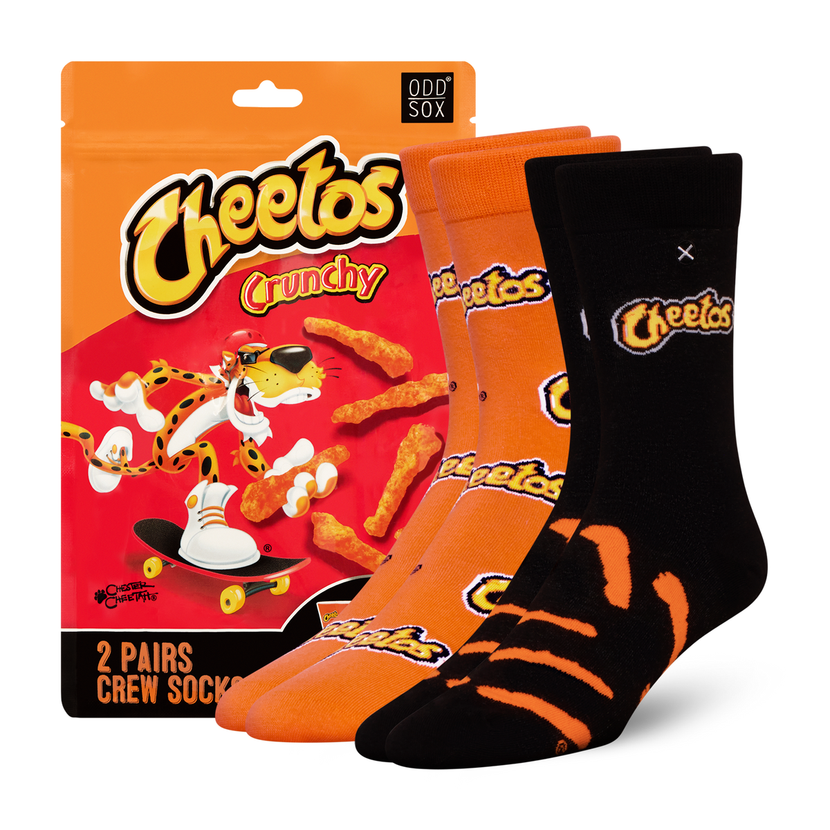 ODDMART Cheetos Crew Socks 2-Pack