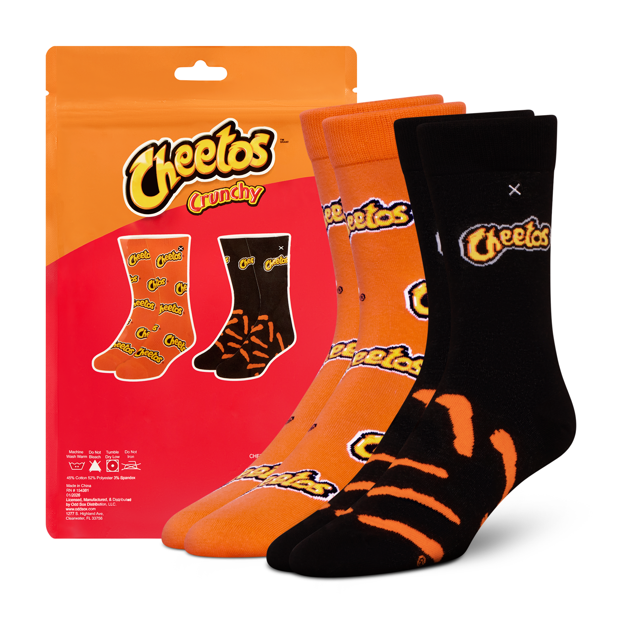ODDMART Cheetos Crew Socks 2-Pack