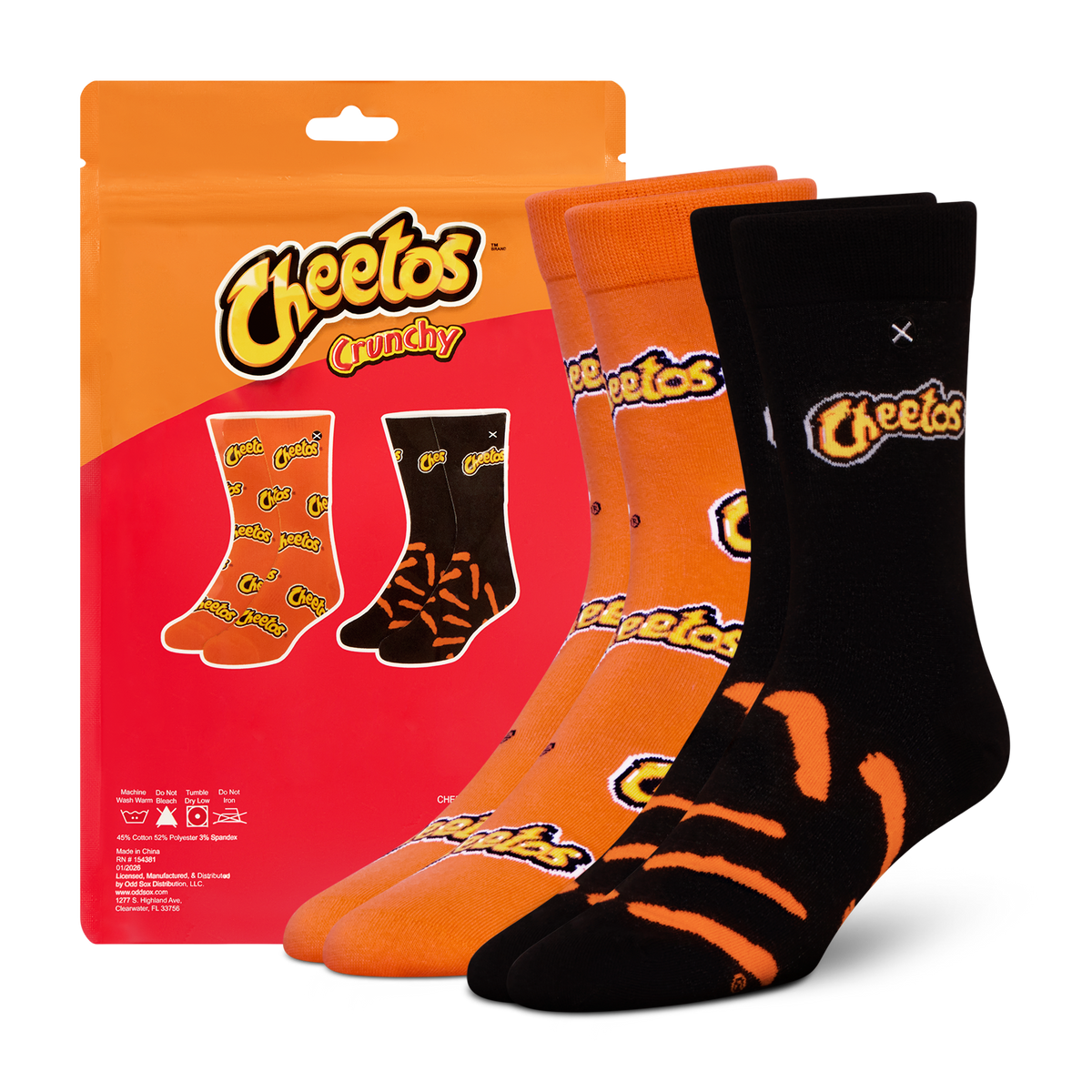 ODDMART Cheetos Crew Socks 2-Pack