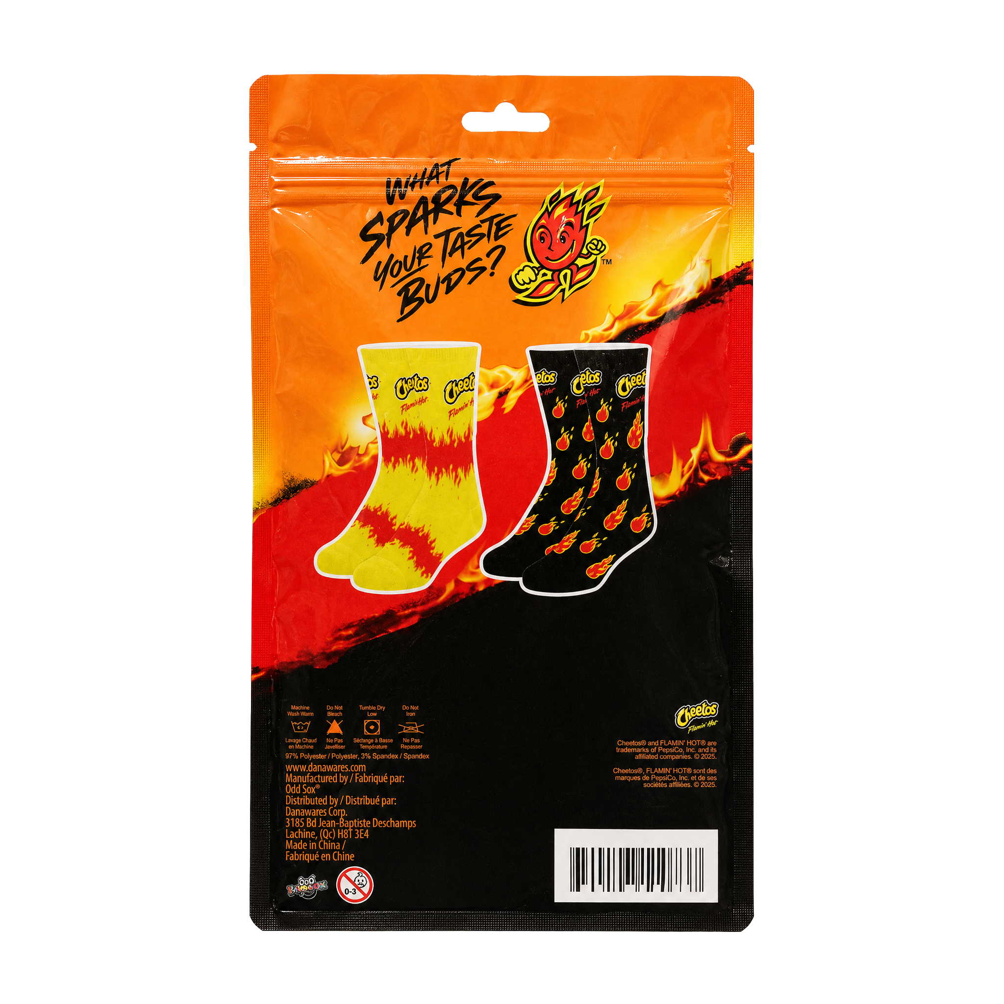 ODDMART Flamin' Hot Cheetos Crew Socks 2-Pack