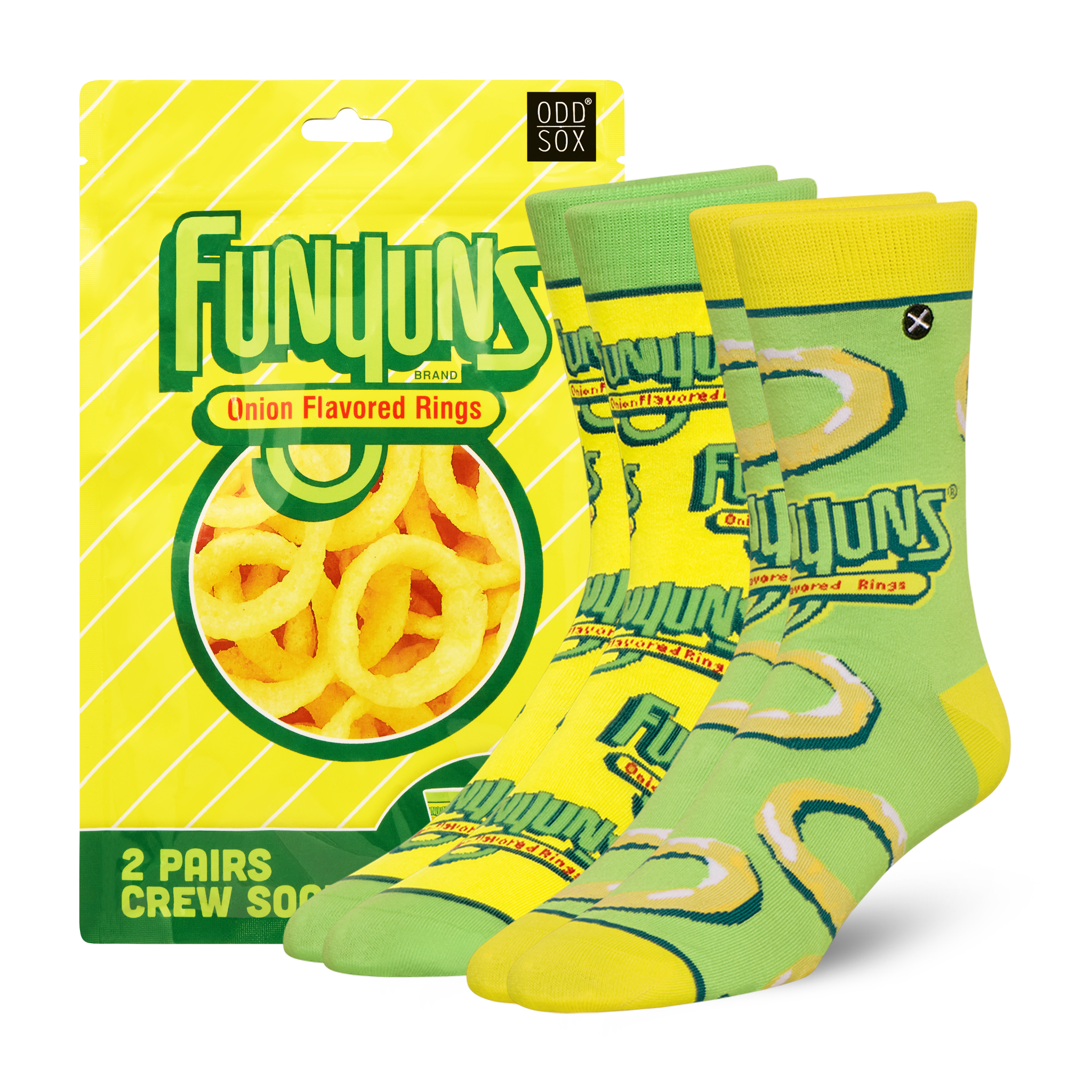 ODDMART Funyuns Crew Socks 2-Pack