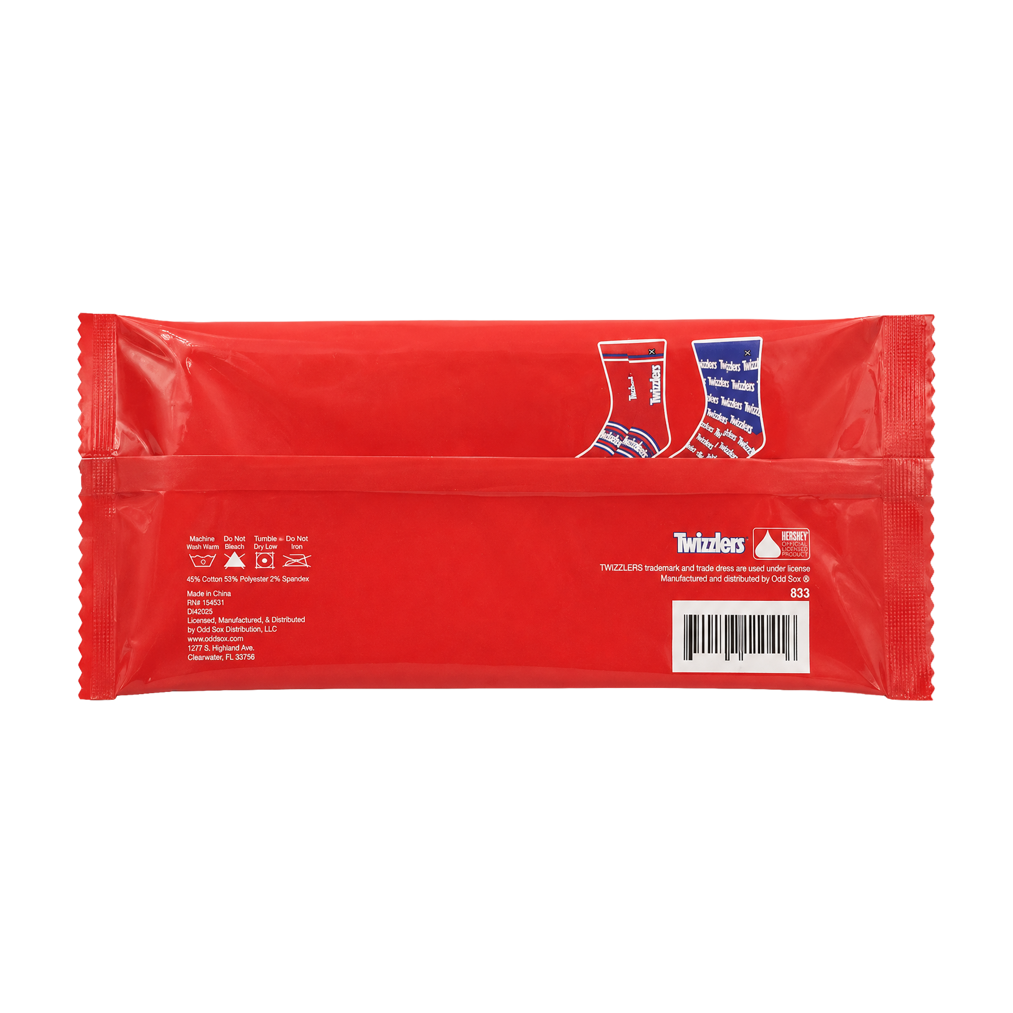 ODDMART Twizzlers Crew Socks 2-Pack