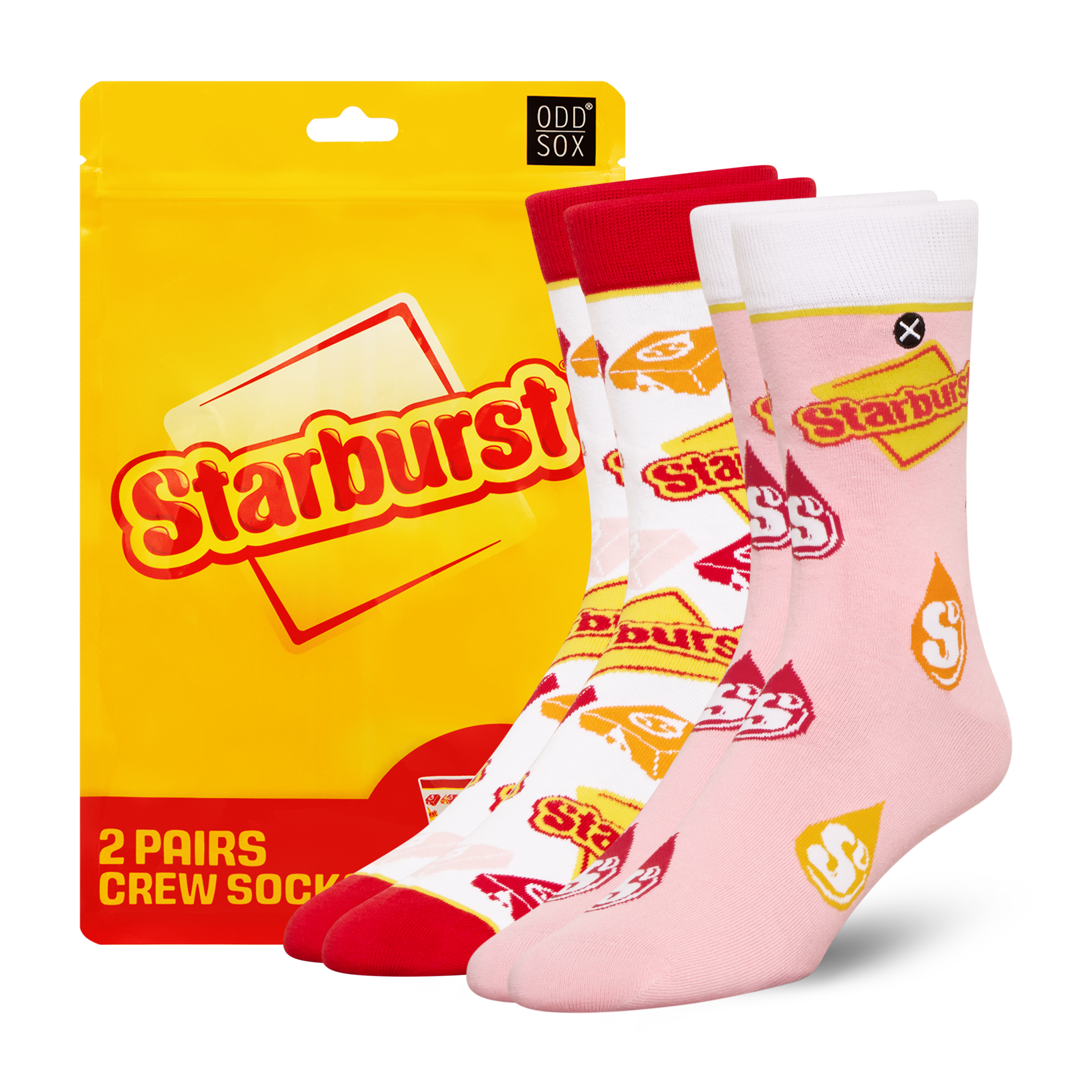 ODDMART Starburst Crew Socks 2-Pack