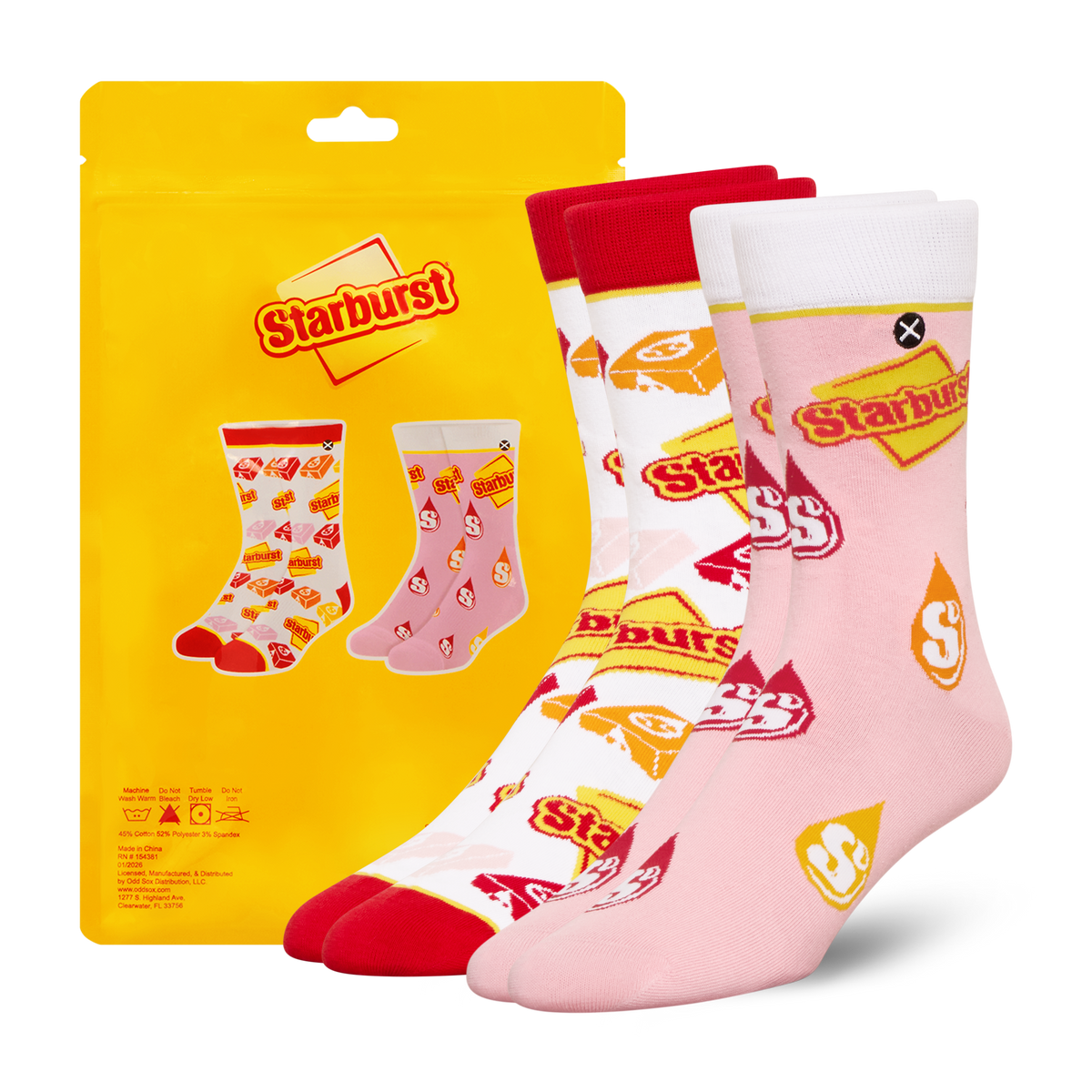 ODDMART Starburst Crew Socks 2-Pack
