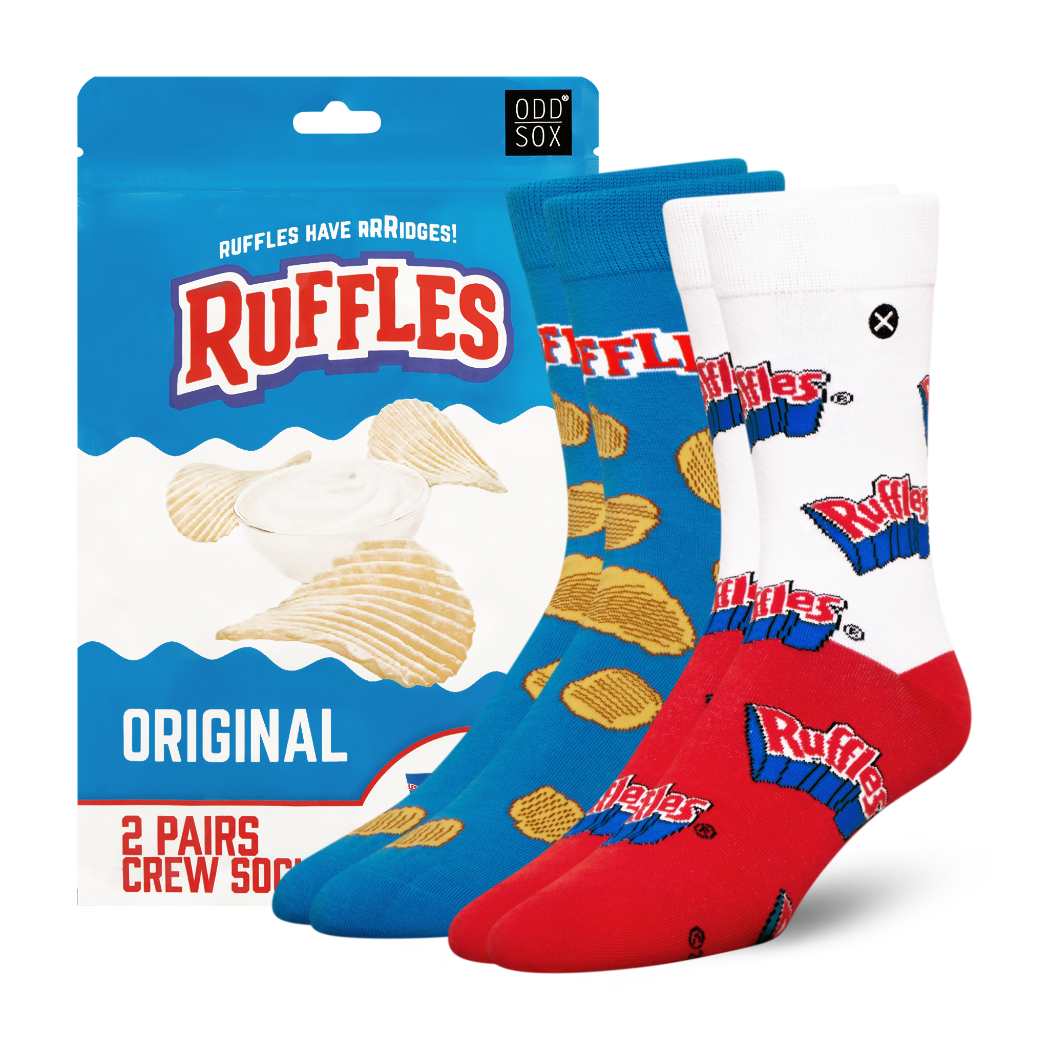 ODDMART Ruffles Crew Socks 2-Pack
