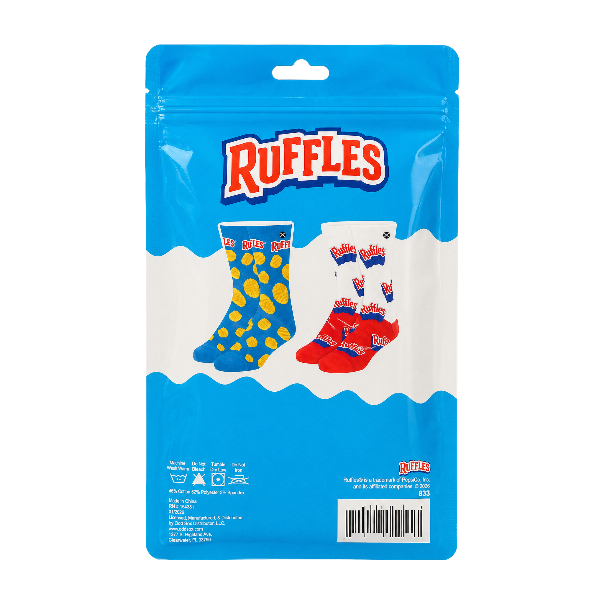 ODDMART Ruffles Crew Socks 2-Pack
