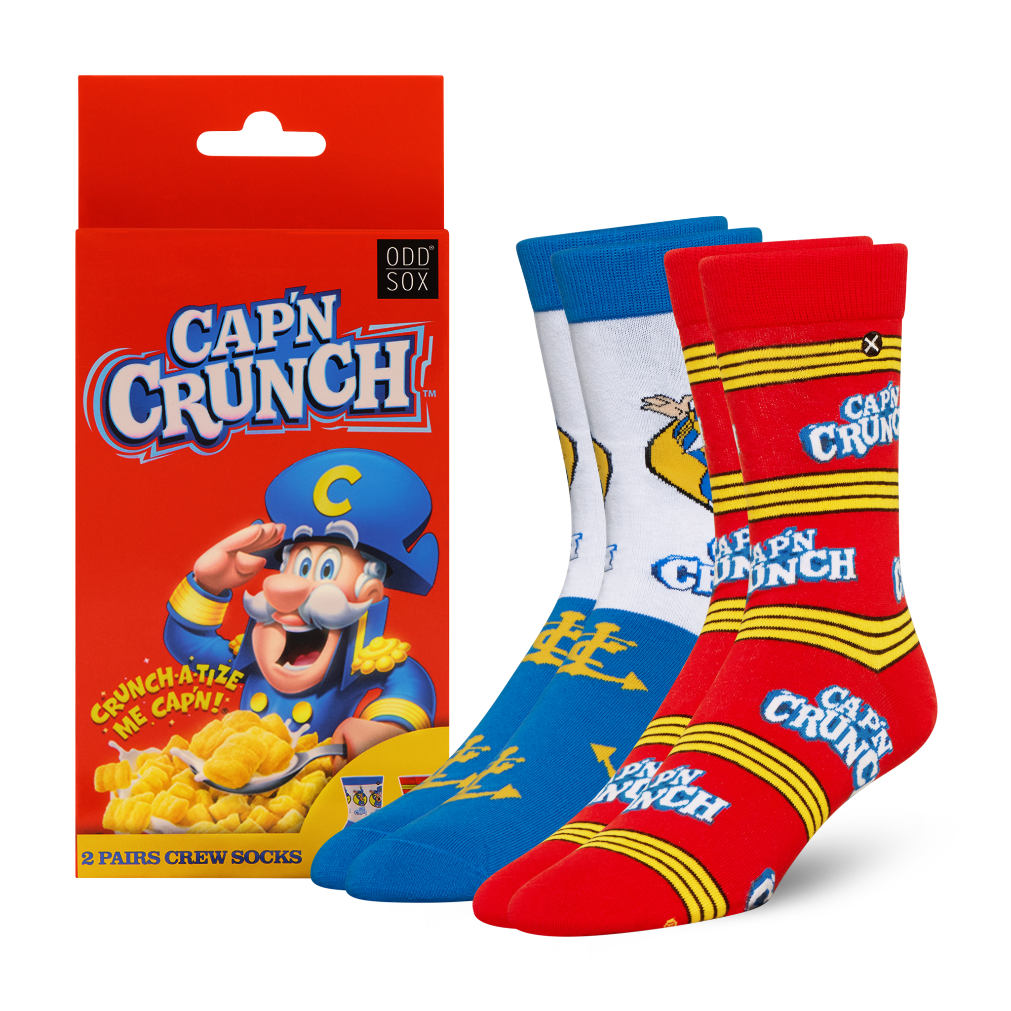 ODDMART Cap'n Crunch Crew Socks 2-Pack