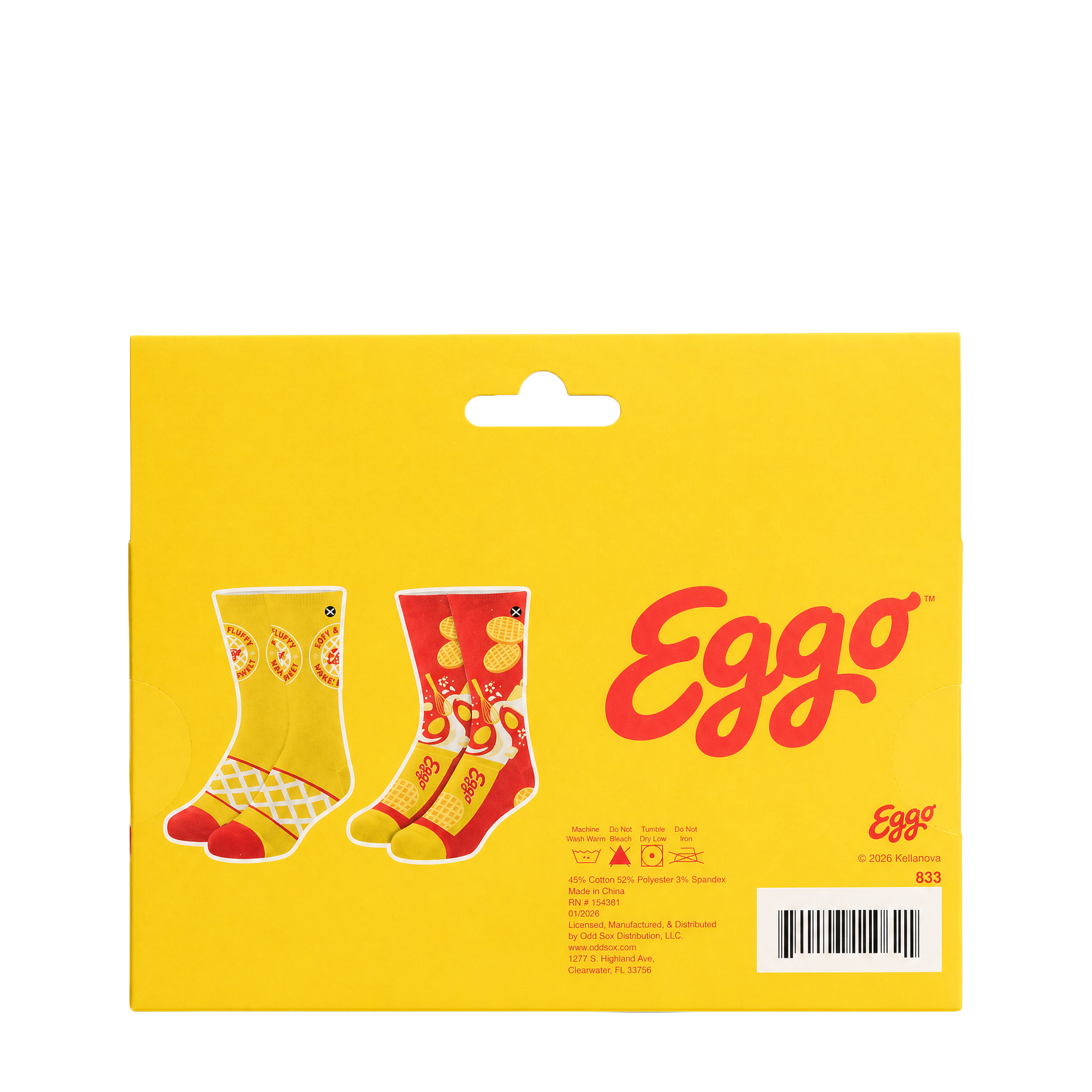 ODDMART Eggo Crew Socks 2-Pack