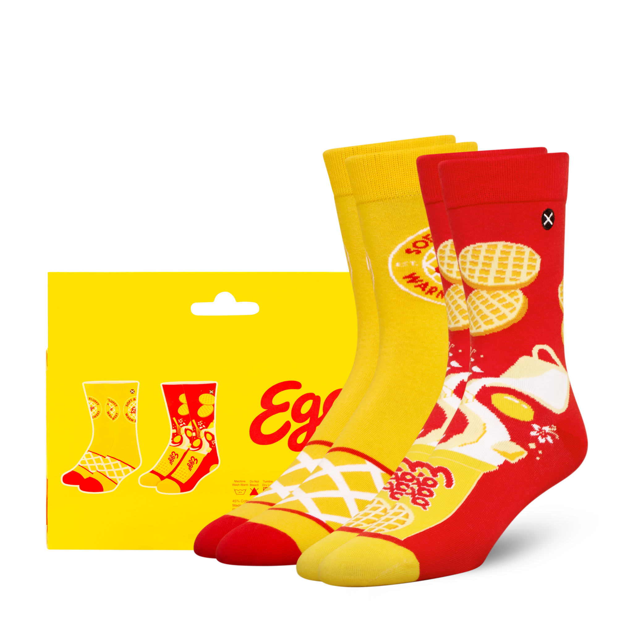ODDMART Eggo Crew Socks 2-Pack