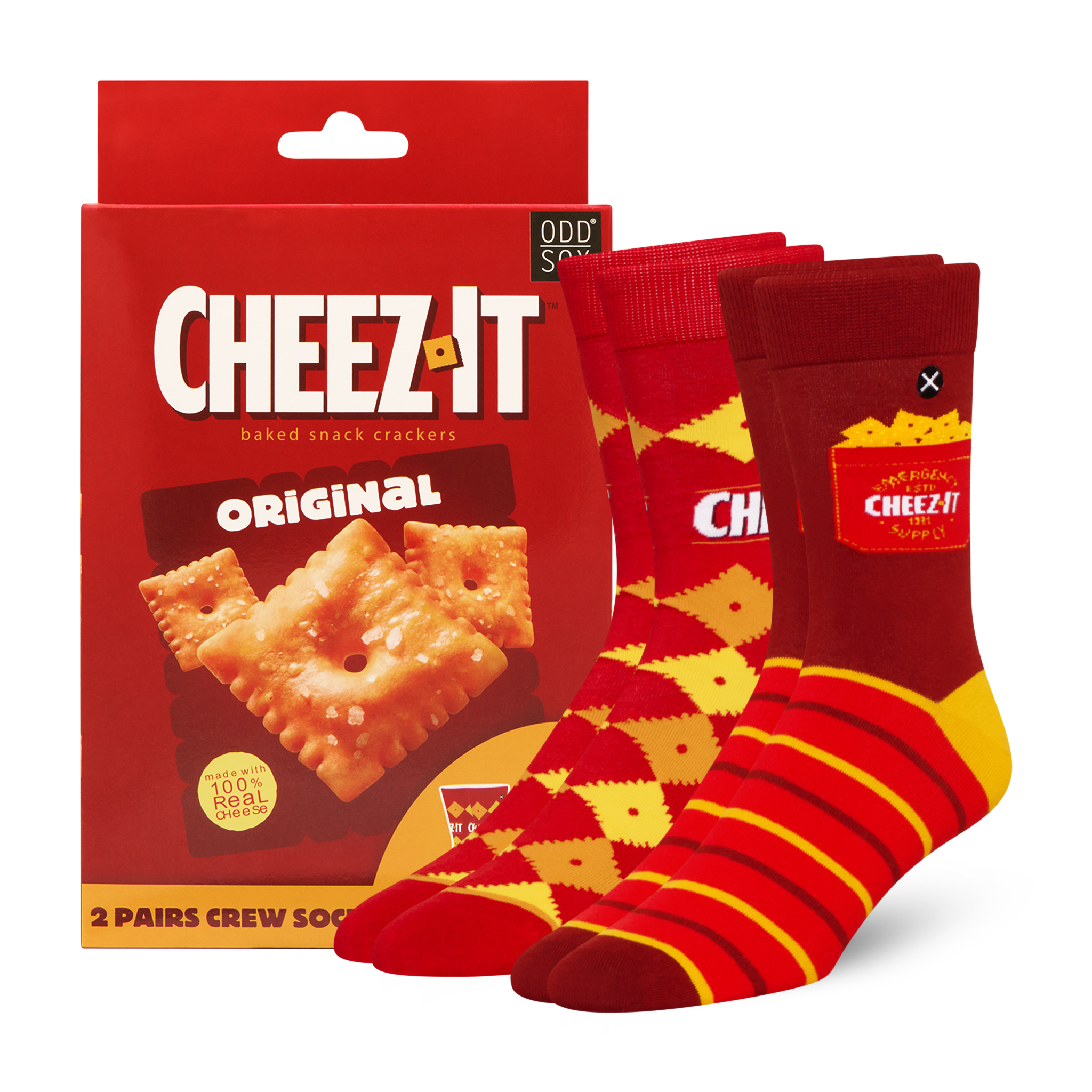 ODDMART Cheez-It Crew Socks 2-Pack