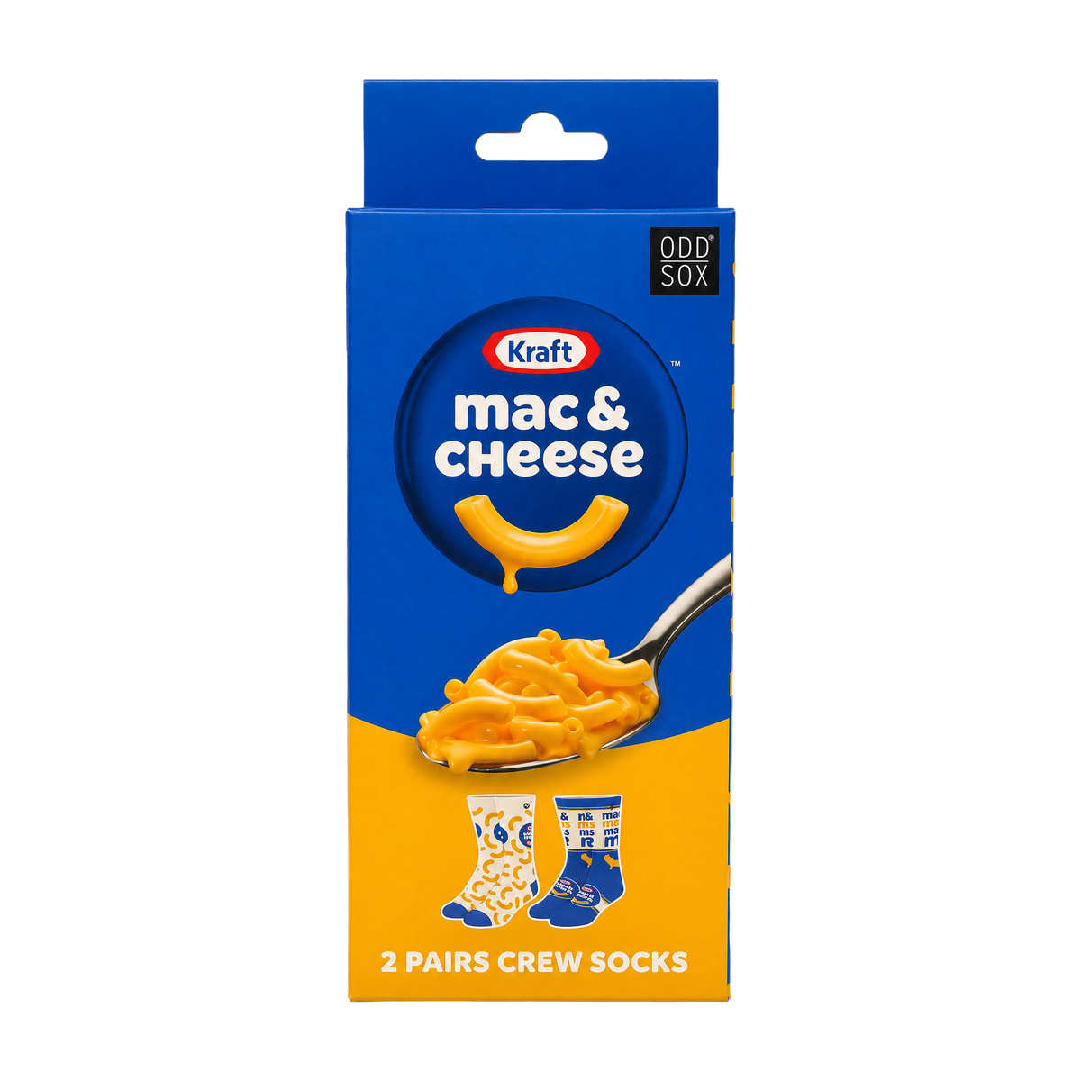 ODDMART Kraft Mac & Cheese Crew Socks 2-Pack