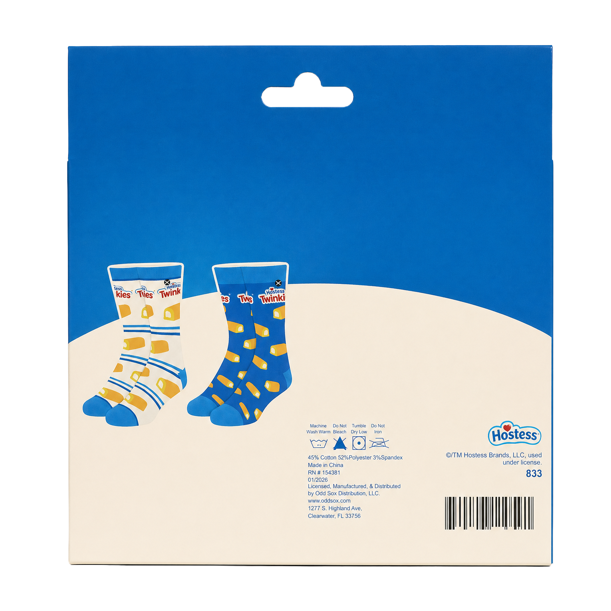 ODDMART Twinkies Crew Socks 2-Pack