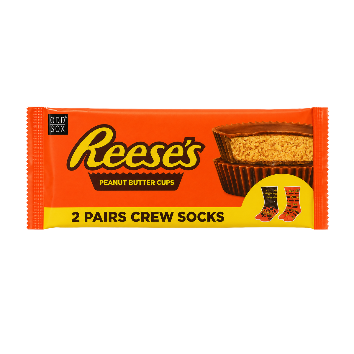 ODDMART Reese's Cups Crew Socks 2-Pack