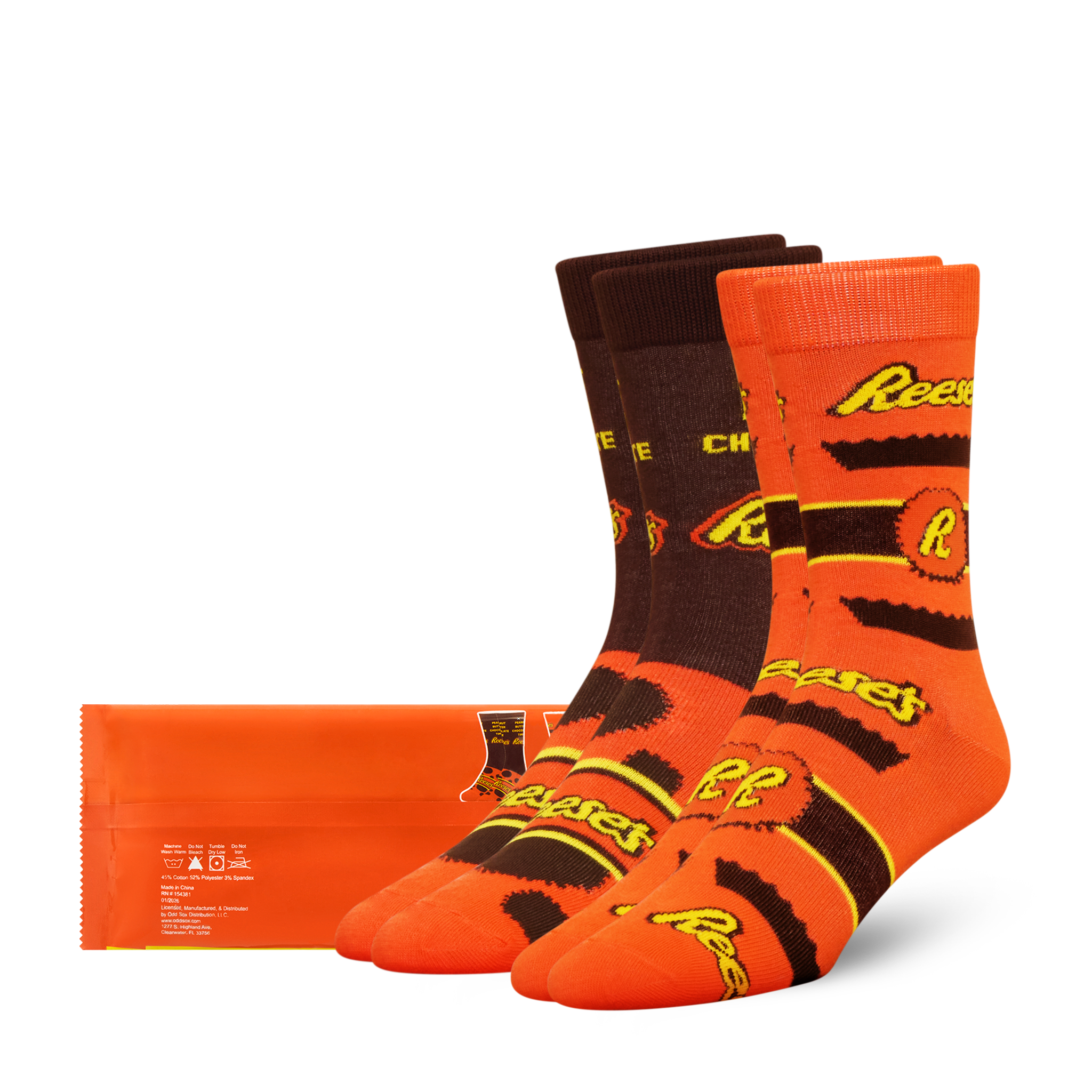 ODDMART Reese's Cups Crew Socks 2-Pack