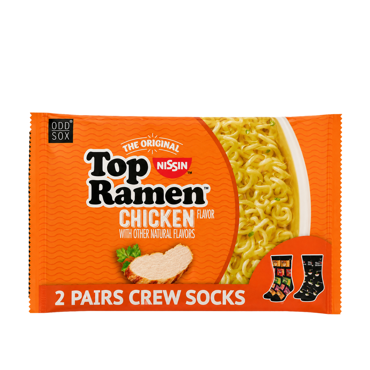 ODDMART Top Ramen Crew Socks 2-Pack